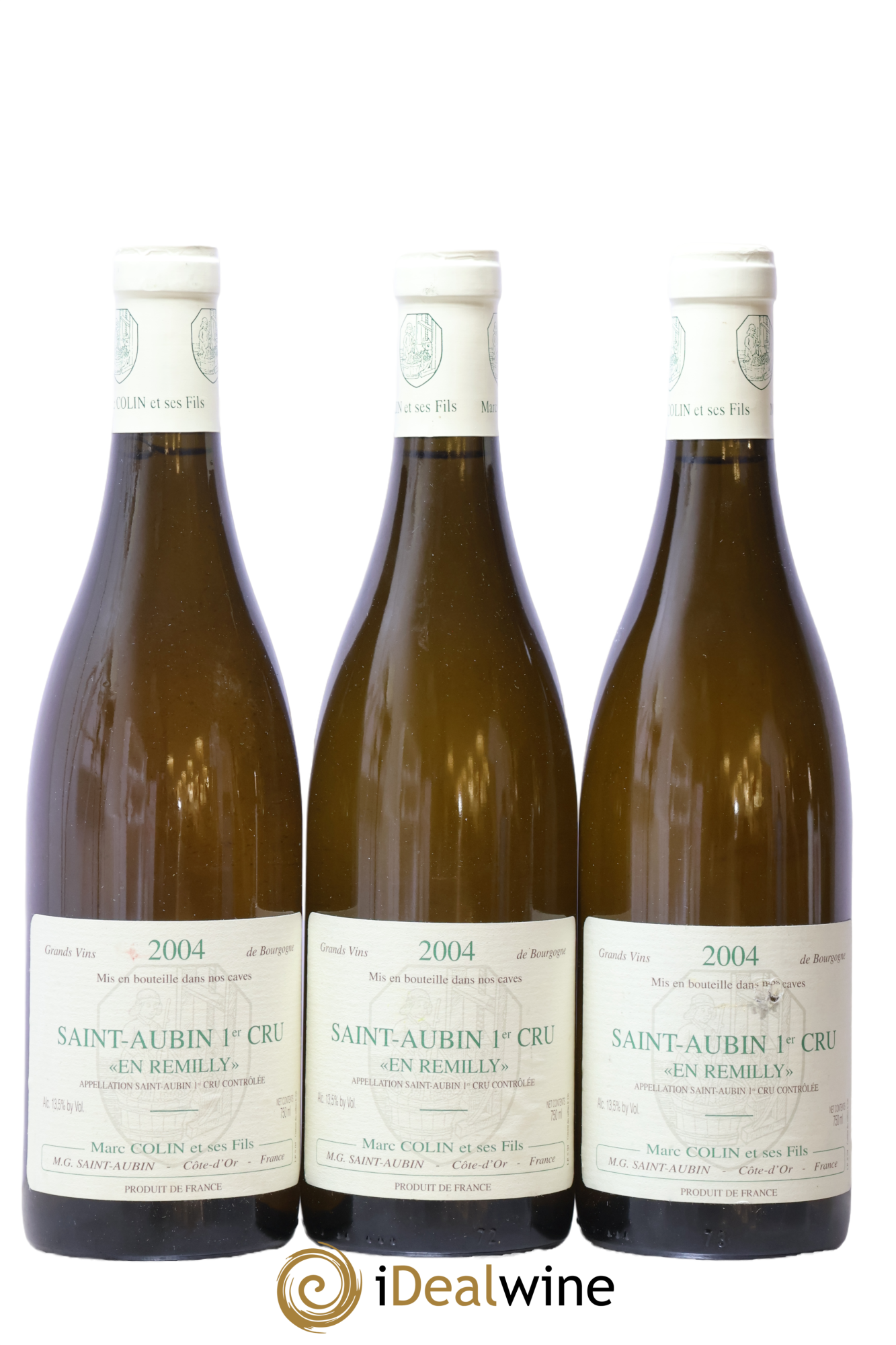 Saint-Aubin 1er Cru En Rémilly Marc Colin & Fils 2004 - Lot de 3 bouteilles - 0