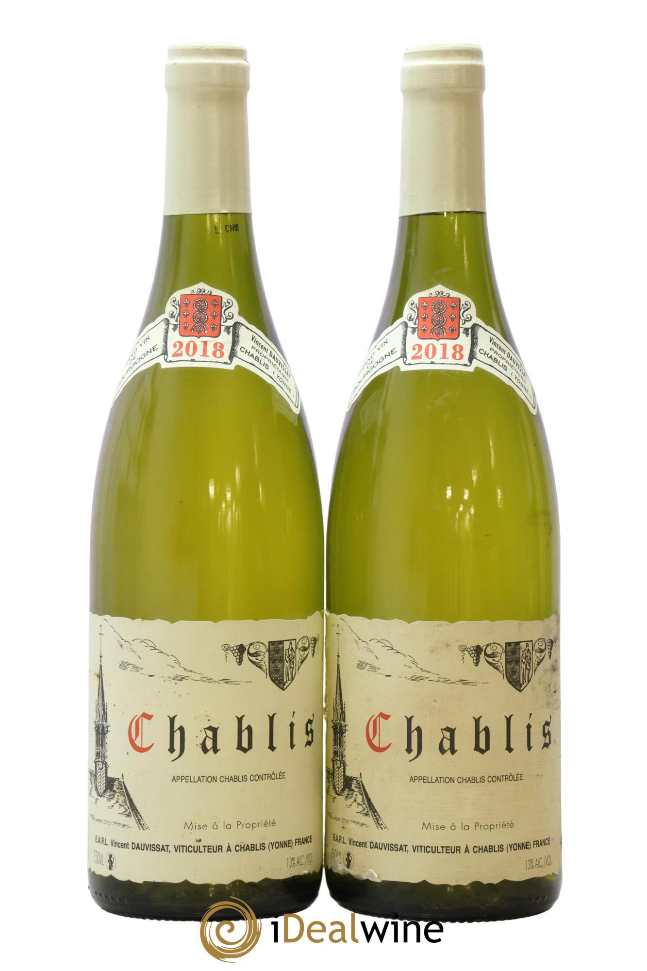 Chablis Vincent Dauvissat (Domaine) 2018 - Lot of 2 bottles - 0