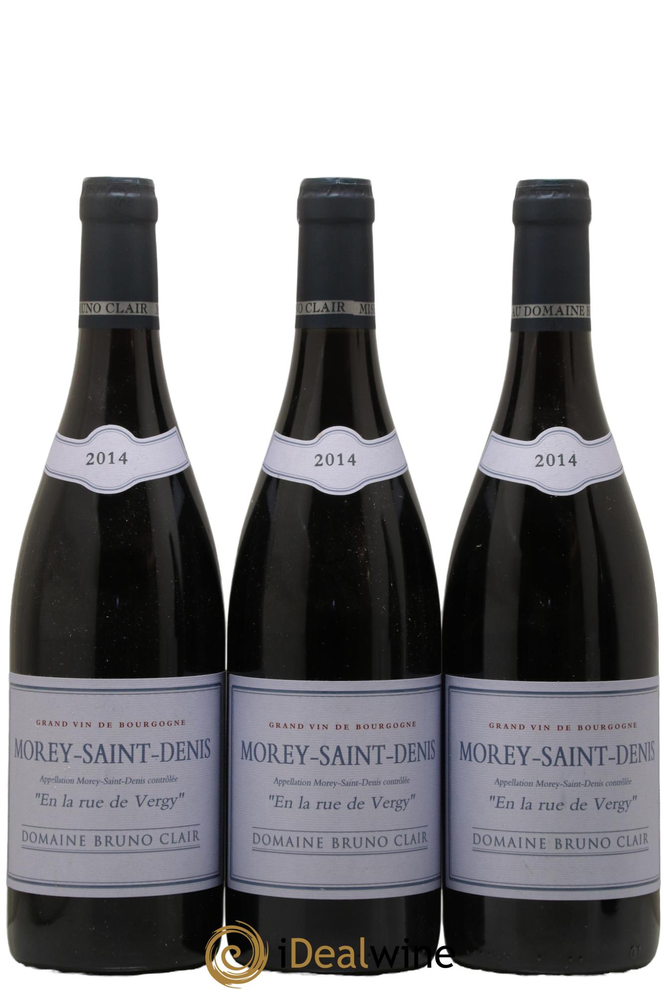 Morey Saint-Denis En la Rue de Vergy Bruno Clair (Domaine) 2014 - Lot of 3 bottles - 0