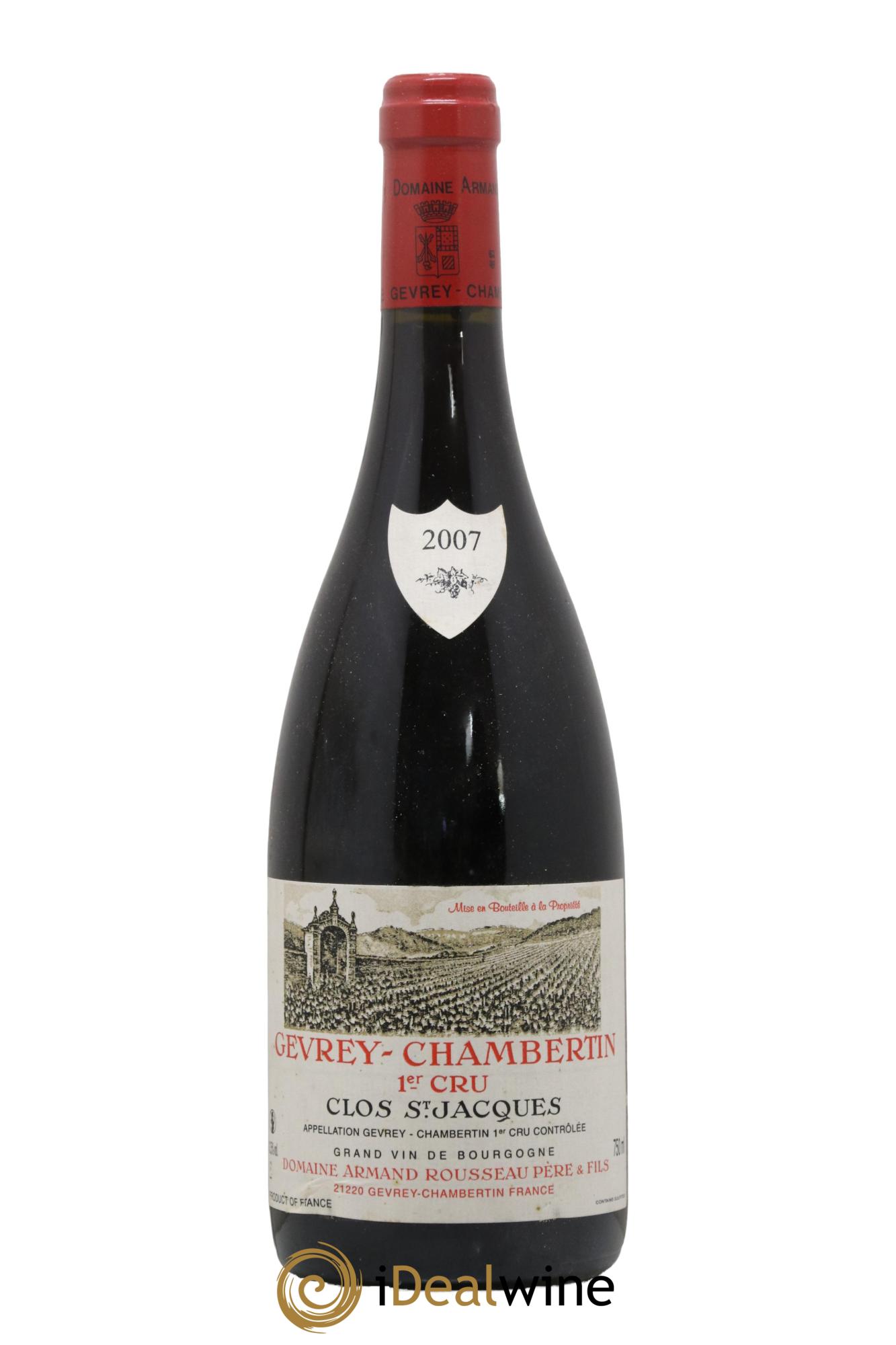Gevrey-Chambertin 1er Cru Clos Saint-Jacques Armand Rousseau (Domaine) 2007 - Lot de 1 bouteille - 0