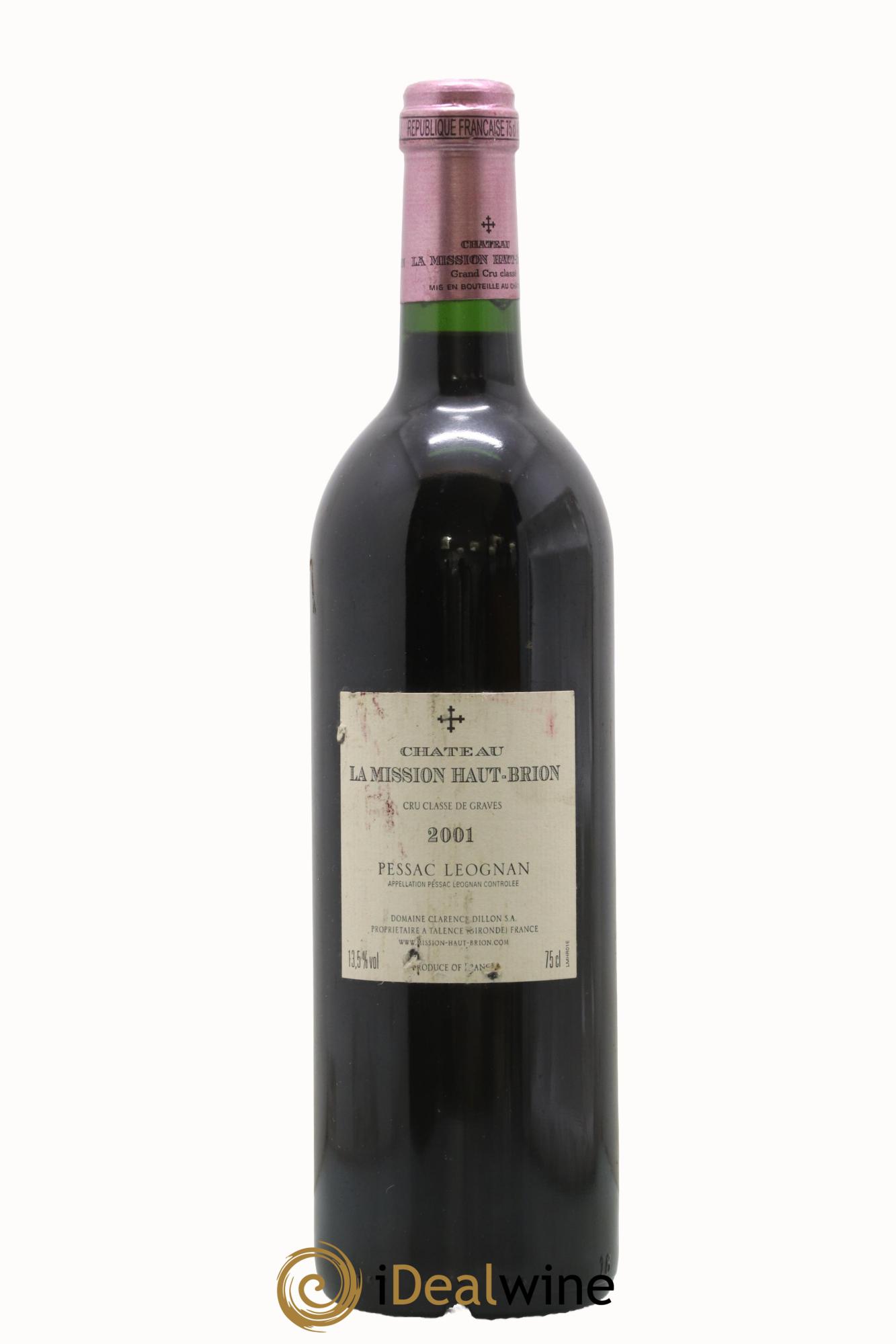 Château la Mission Haut-Brion Cru Classé de Graves 2001 - Posten von 1 Flasche - 1