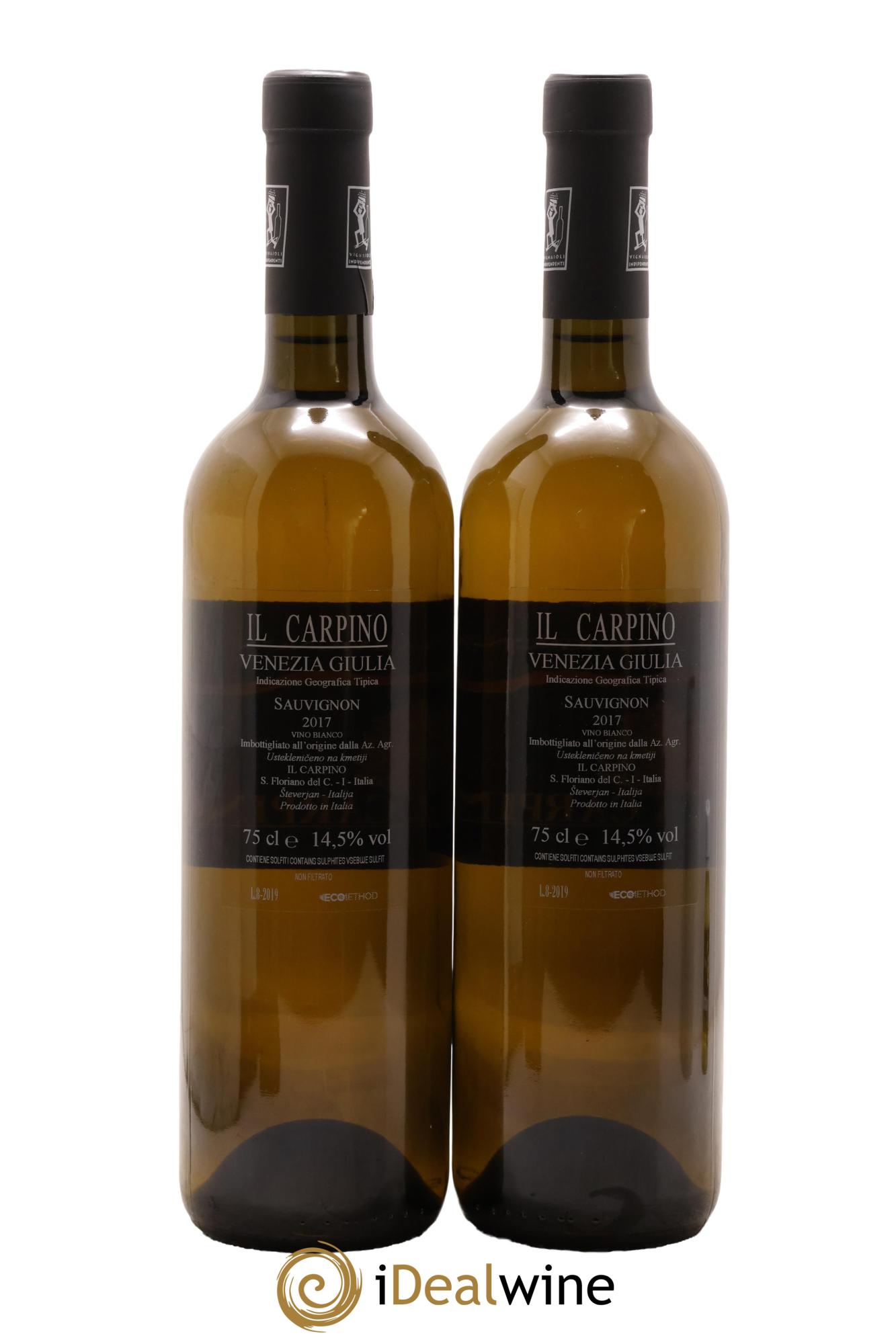 IGT Venezia Giulia Sauvignon Il Carpino 2017 - Lot de 2 bouteilles - 1