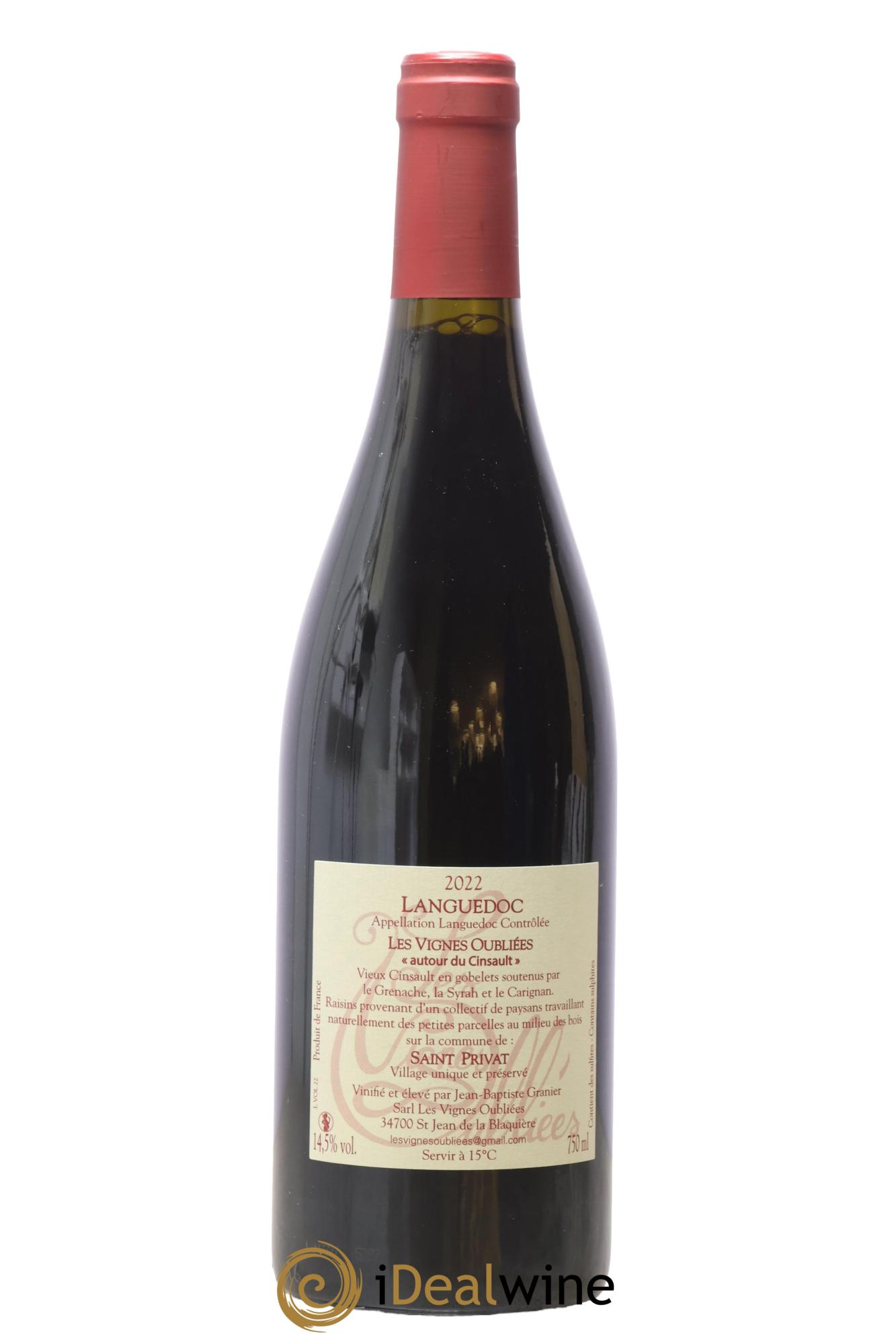 Languedoc Les Vignes oubliées Jean-Baptiste Granier 2022 - Lot de 1 bouteille - 1