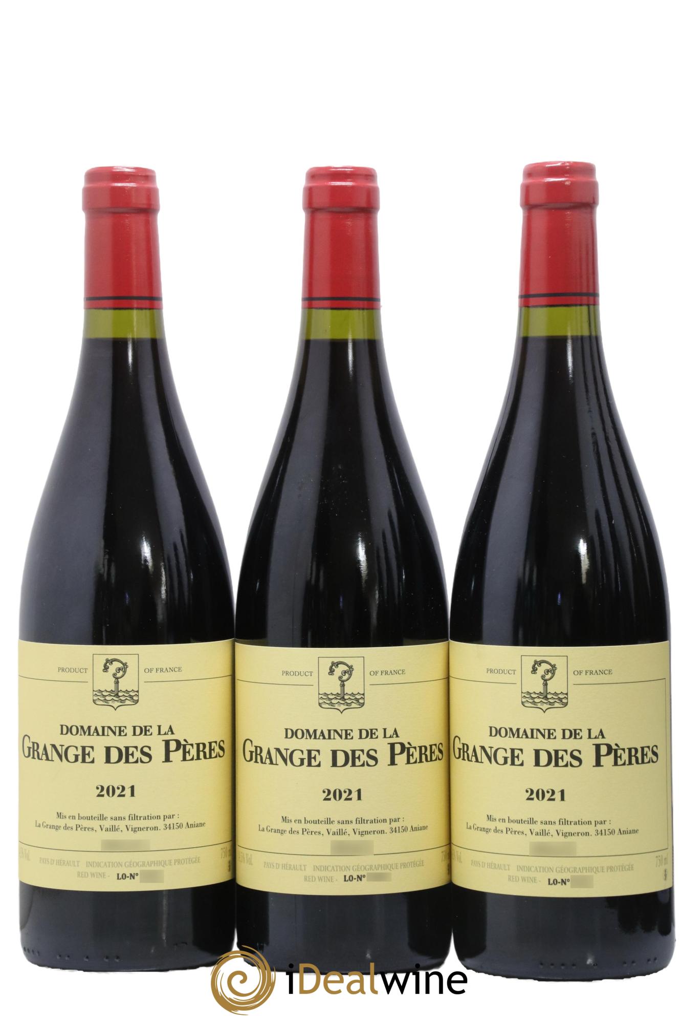 Pays d'Hérault Grange des Pères Laurent Vaillé 2021 - Lot de 3 bouteilles - 0