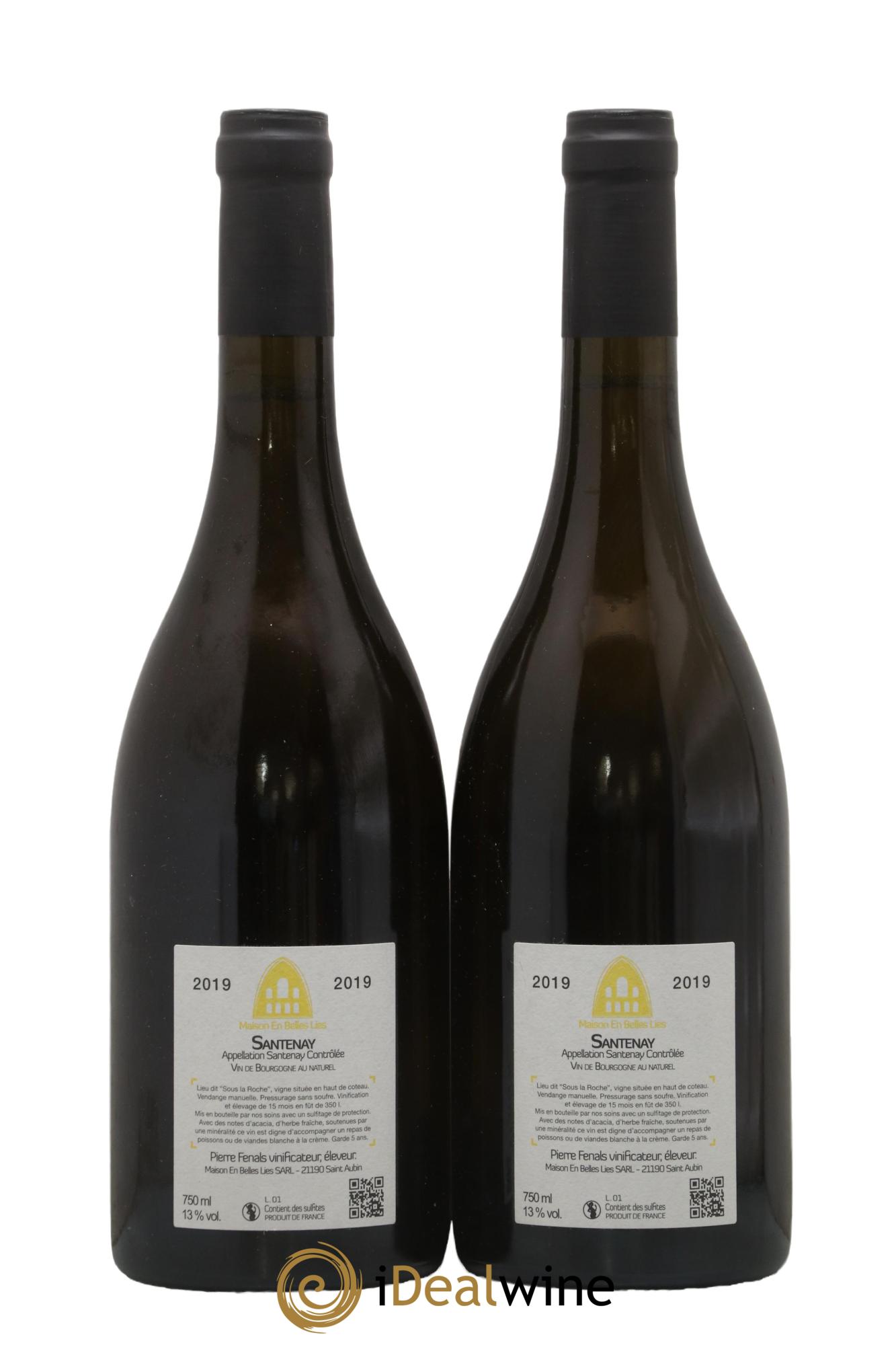 Santenay Maison En Belles Lies 2019 - Lotto di 2 bottiglie - 1