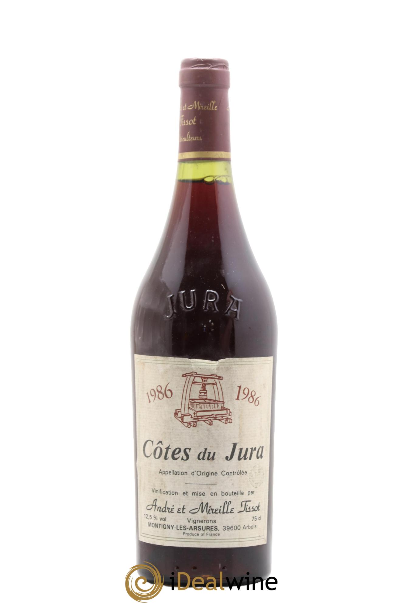 Côtes du Jura André et Mireille Tissot 1986 - Lot de 1 bouteille - 0