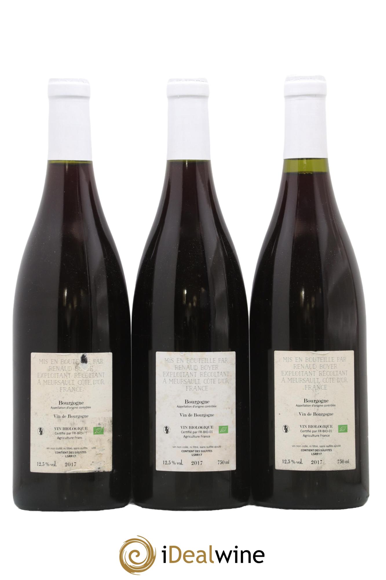 Bourgogne SR Renaud Boyer 2017 - Posten von 3 Flaschen - 1