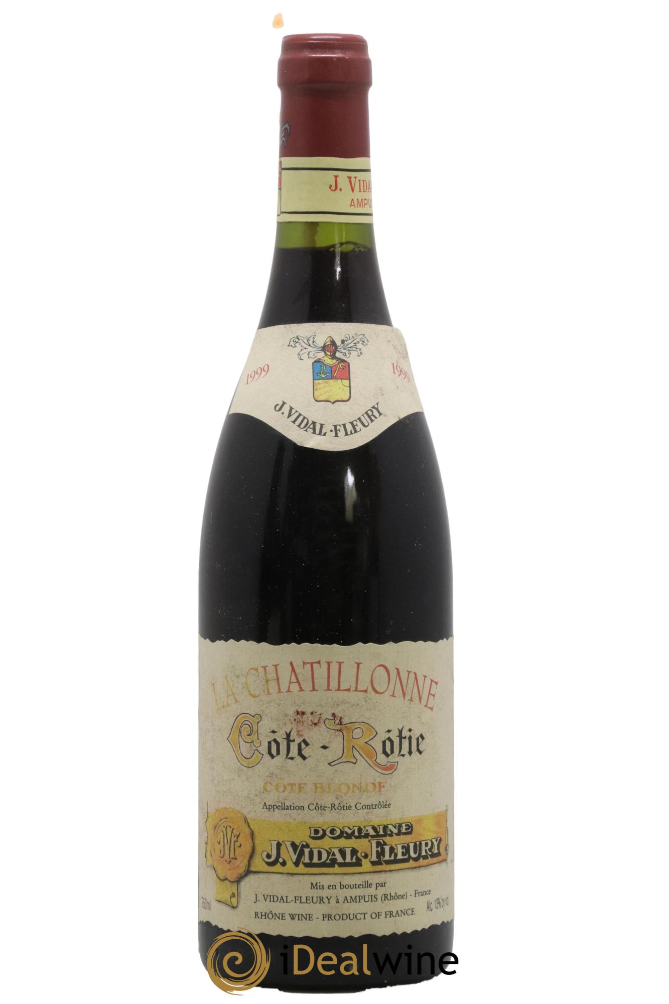 Côte-Rôtie la Chatillonne Côte Blonde Vidal Fleury 1999 - Lot de 1 bouteille - 0
