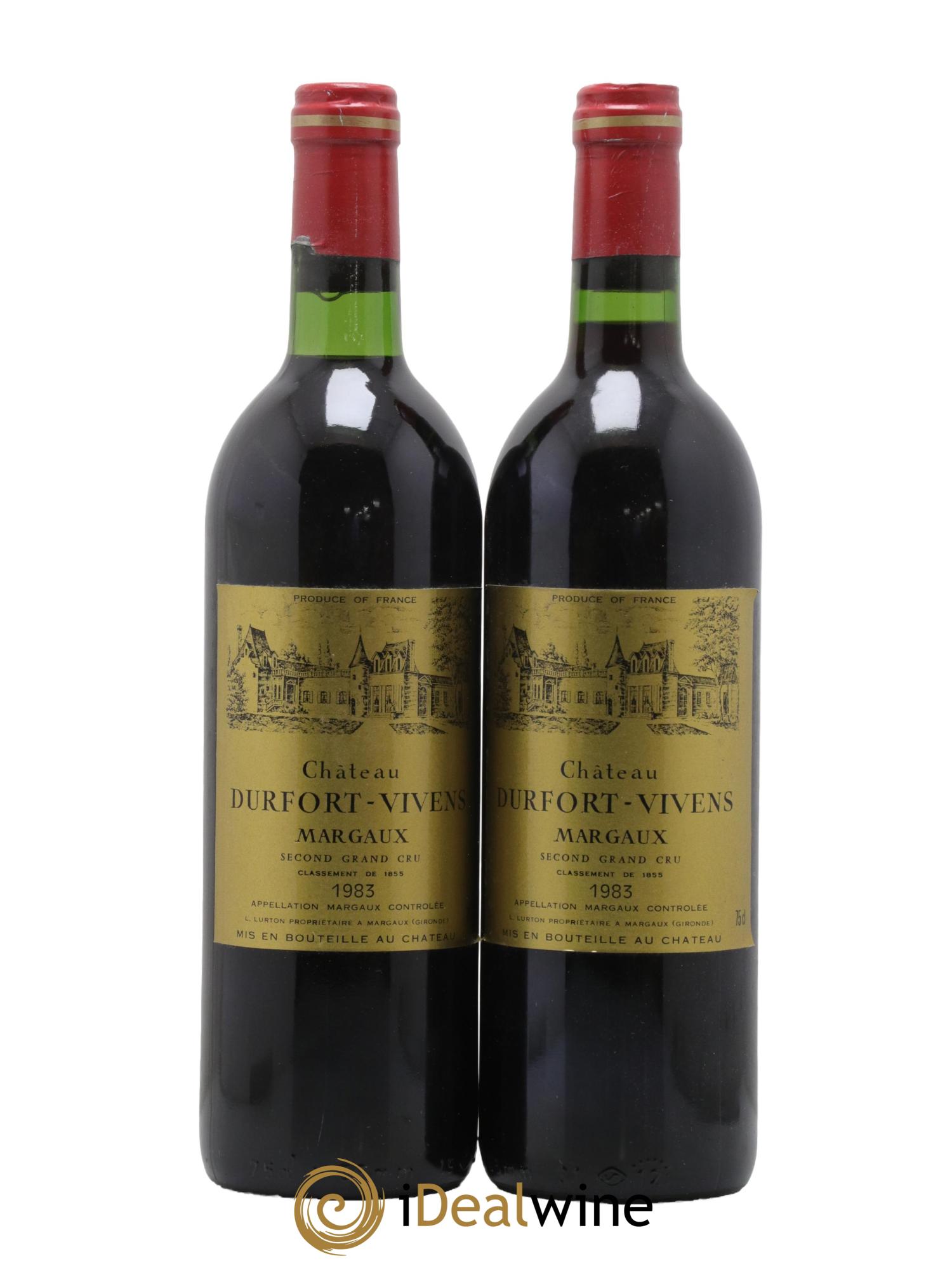 Château Durfort Vivens 2ème Grand Cru Classé 1983 - Lot de 2 bouteilles - 0