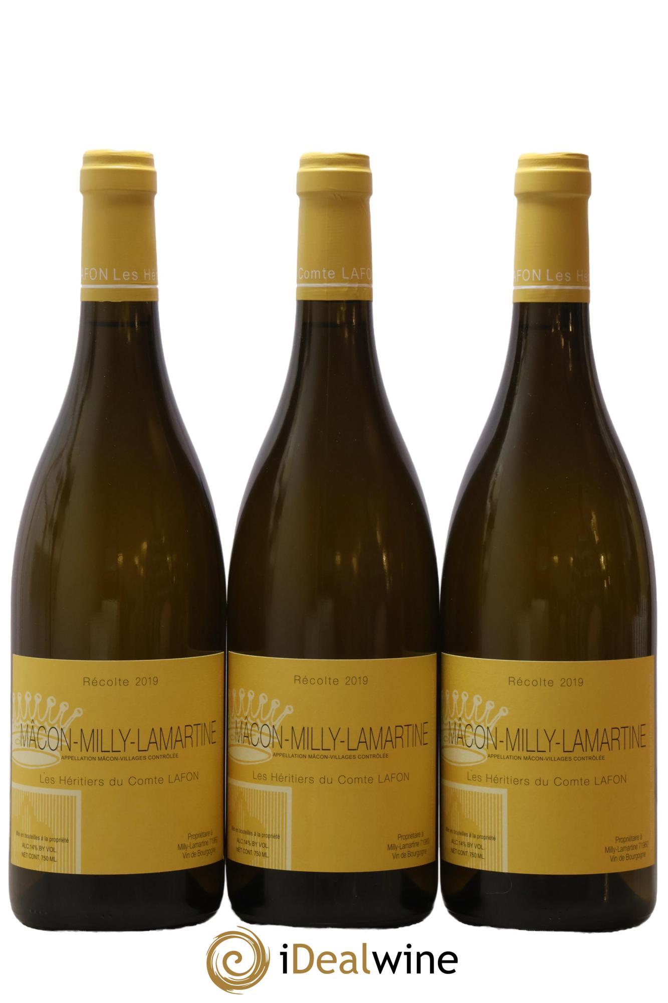 Mâcon Milly-Lamartine Héritiers du Comte Lafon (Domaine des) 2019 - Lot de 3 bouteilles - 0