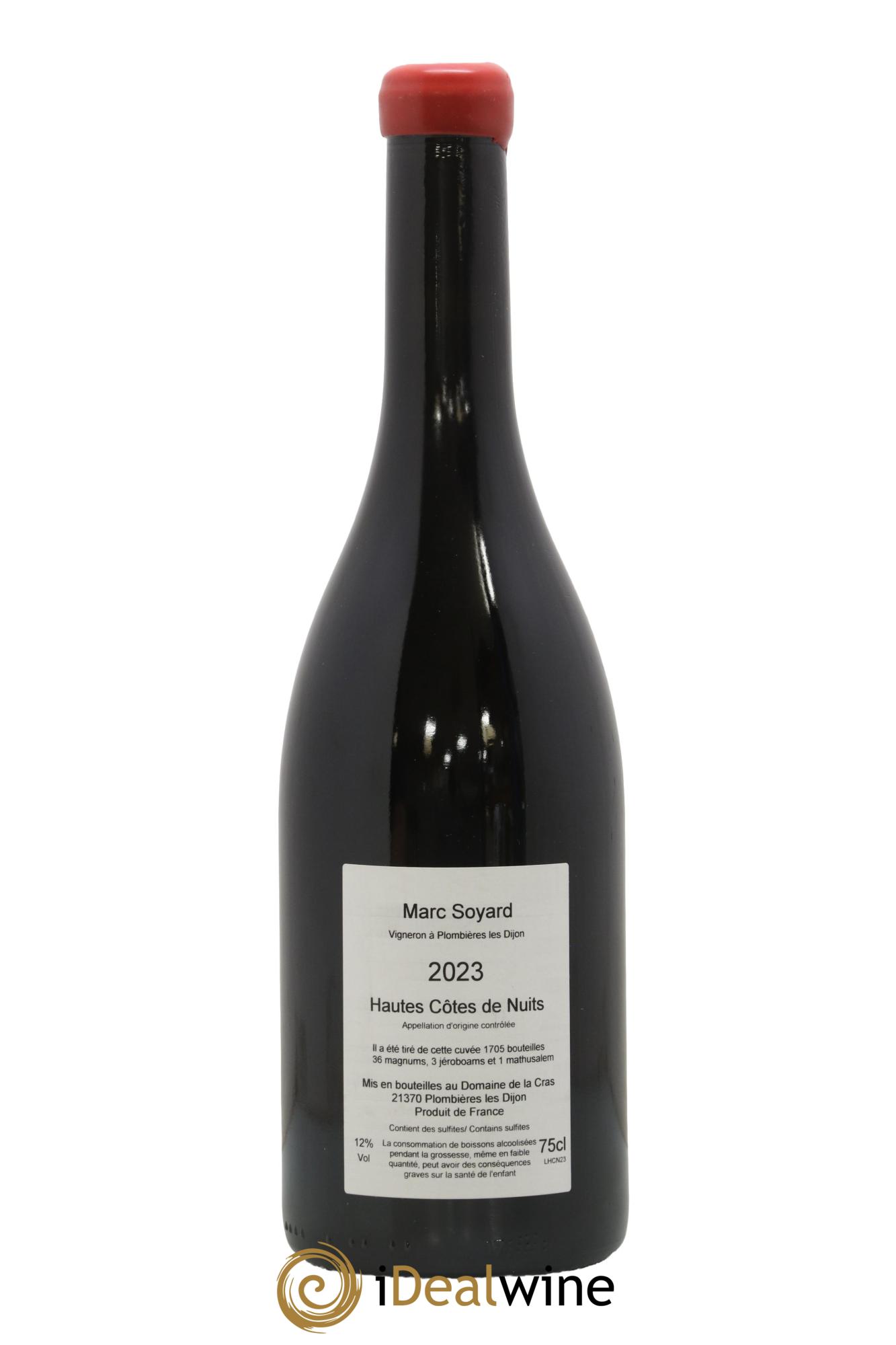 Hautes-Côtes de Nuits Domaine de la Cras - Marc Soyard 2023 - Lot de 1 bouteille - 1