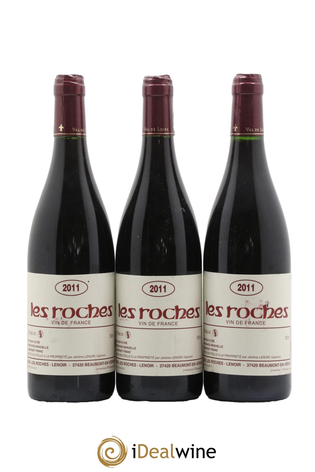 Vin de France Les Roches Lenoir (Domaine) 2011 - Lot de 3 bouteilles - 0