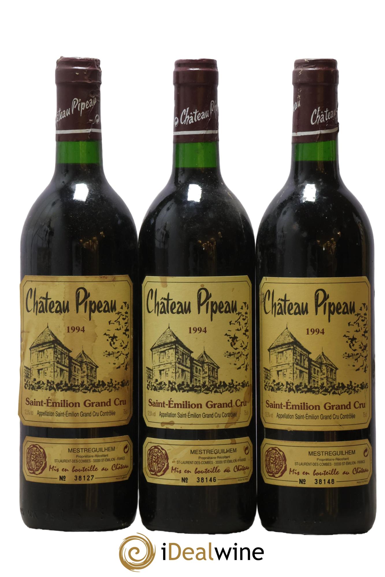 Château Pipeau 1994 - Lotto di 3 bottiglie - 0