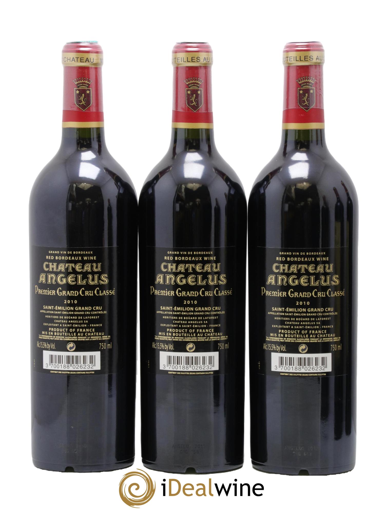 Château Angélus 1er Grand Cru Classé A 2010 - Lot de 6 bouteilles - 2