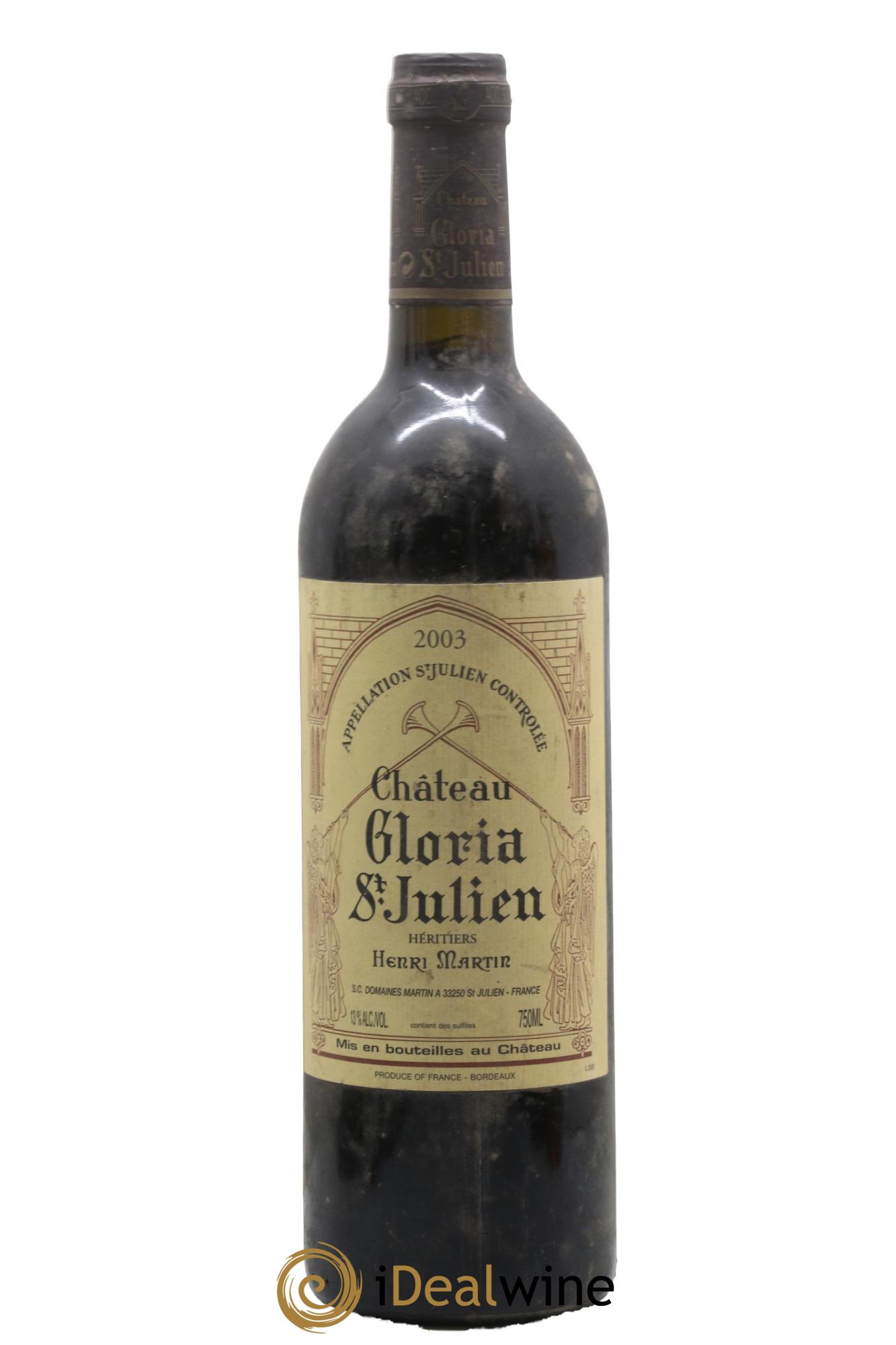 Château Gloria 2003 - Lot of 1 bottle - 0