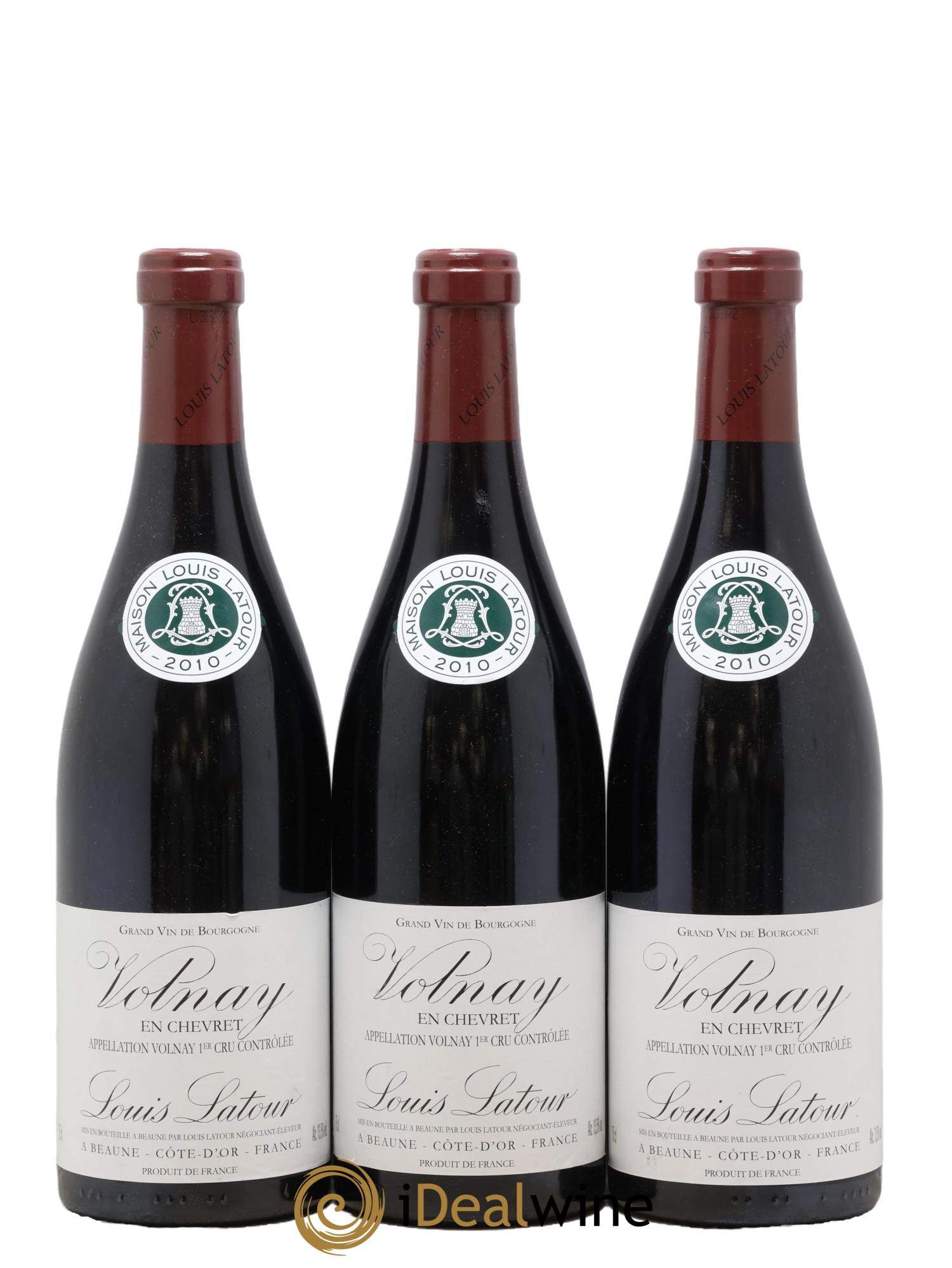 Volnay 1er Cru En Chevret Louis Latour 2010 - Posten von 3 Flaschen - 0