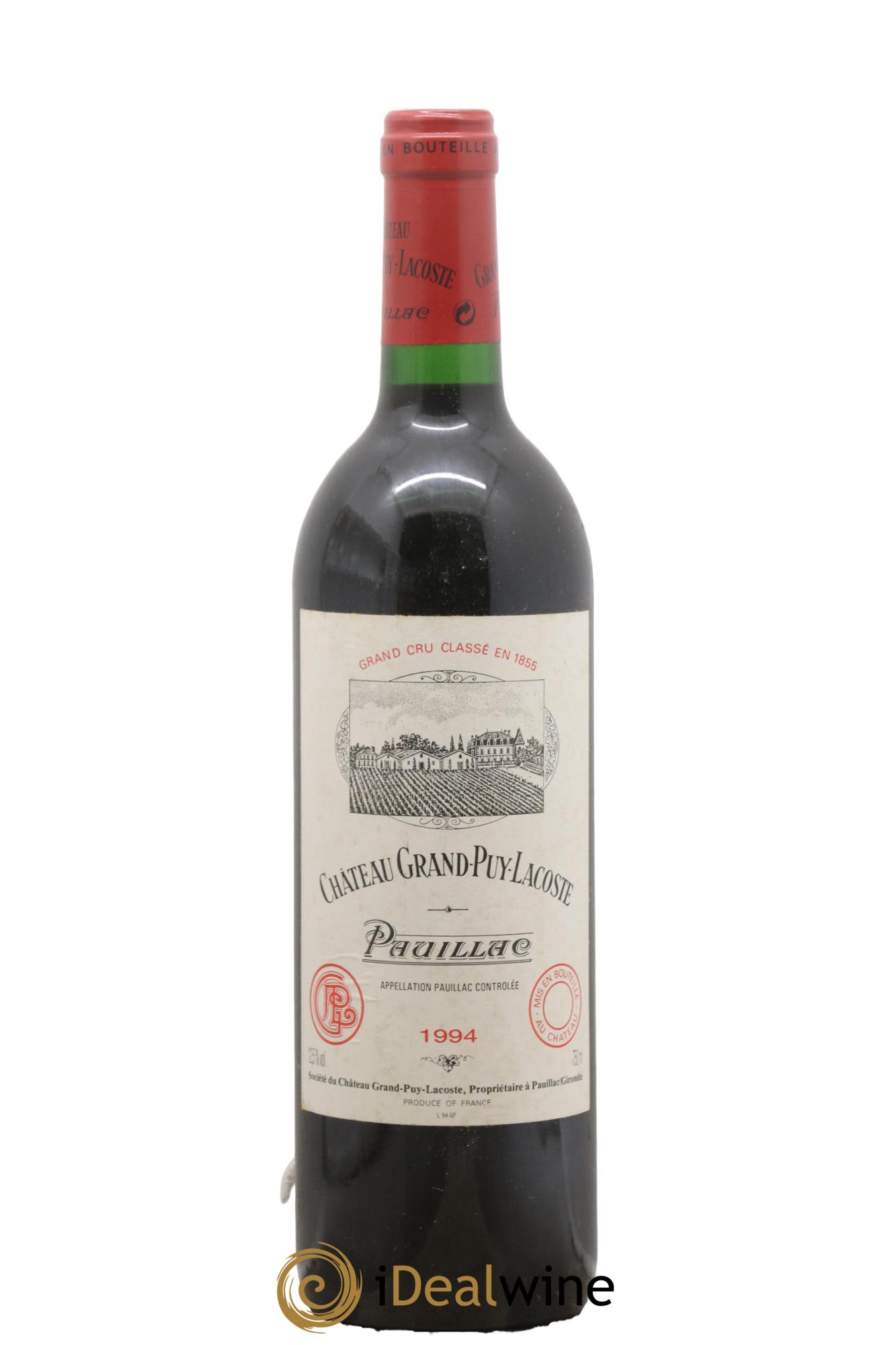 Château Grand Puy Lacoste 5ème Grand Cru Classé 1994 - Lot de 1 bouteille - 0