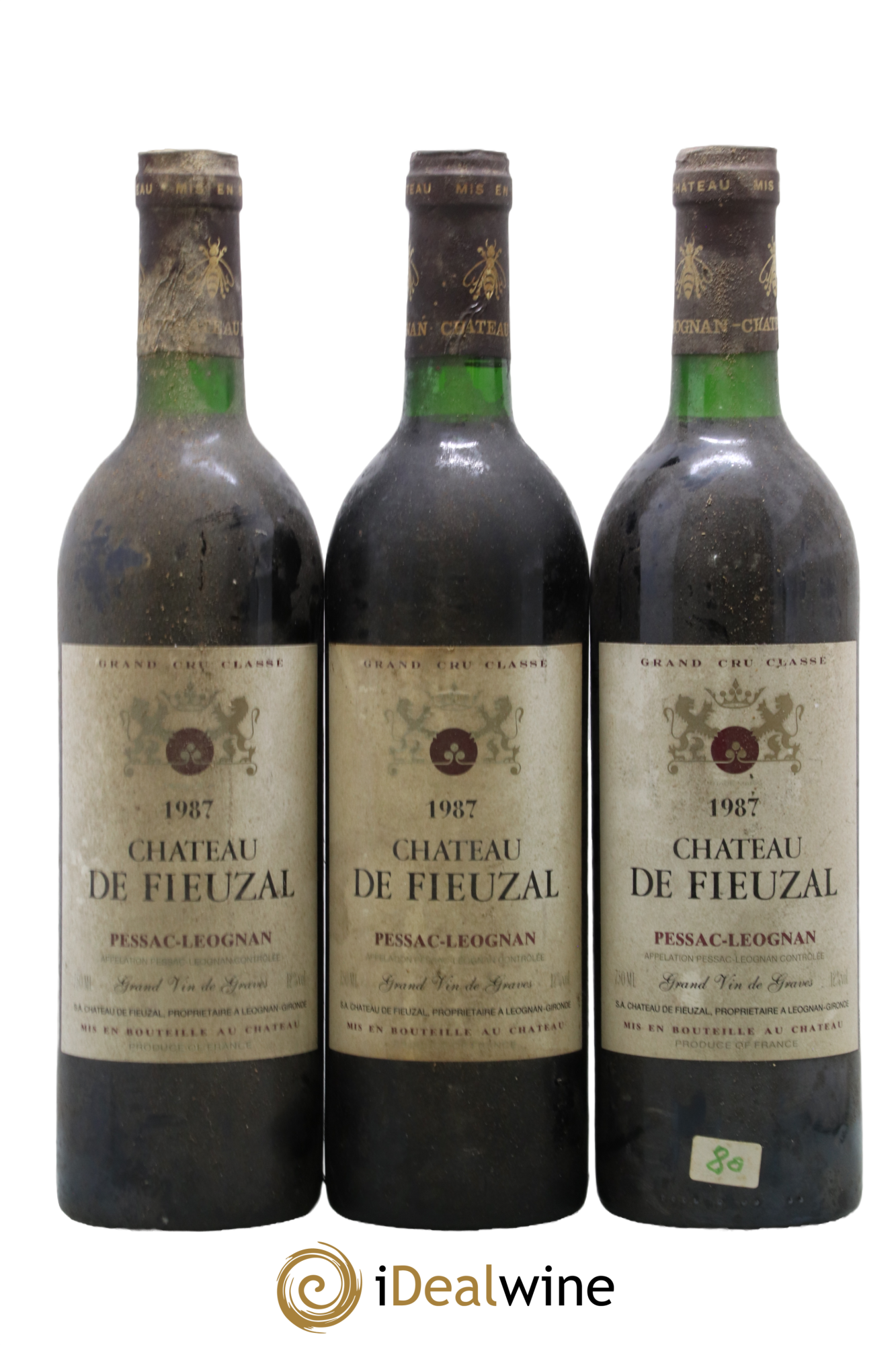 Château de Fieuzal Cru Classé de Graves 1987 - Lot de 3 bouteilles - 0