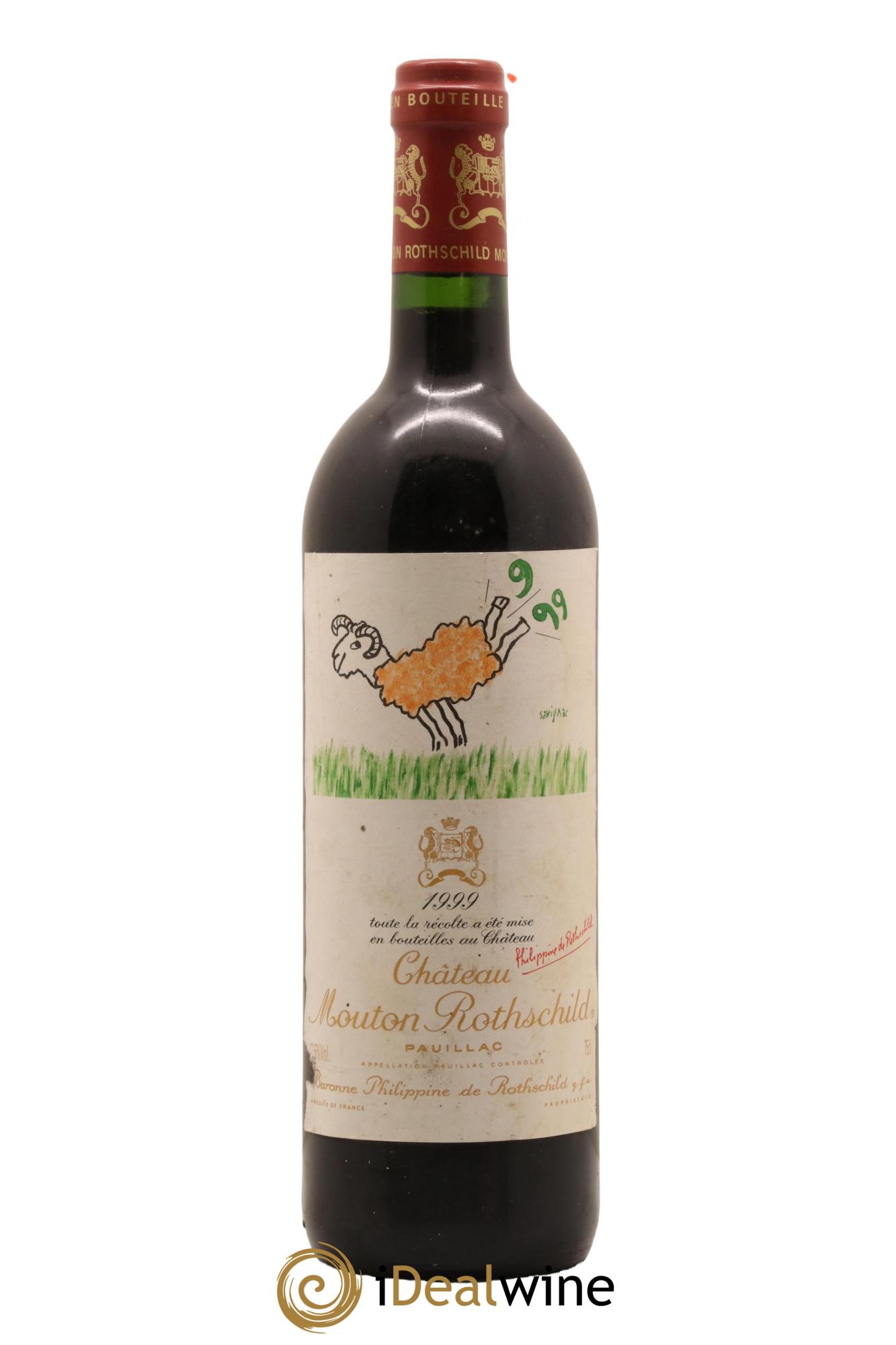 Château Mouton Rothschild 1er Grand Cru Classé 1999 - Lot de 1 bouteille - 0