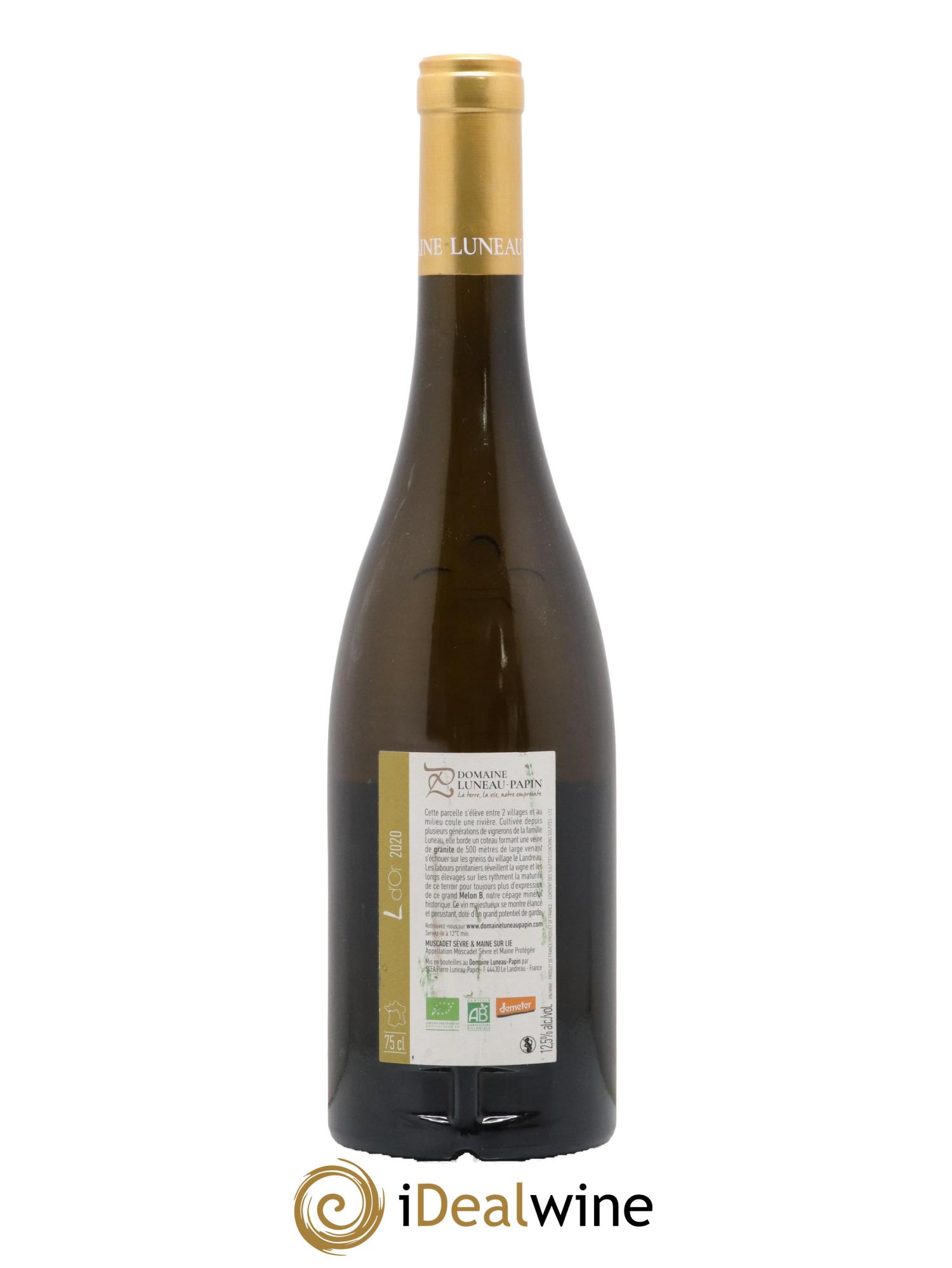 Muscadet-Sèvre-et-Maine L D'Or Luneau-Papin 2020 - Lot de 1 bouteille - 1