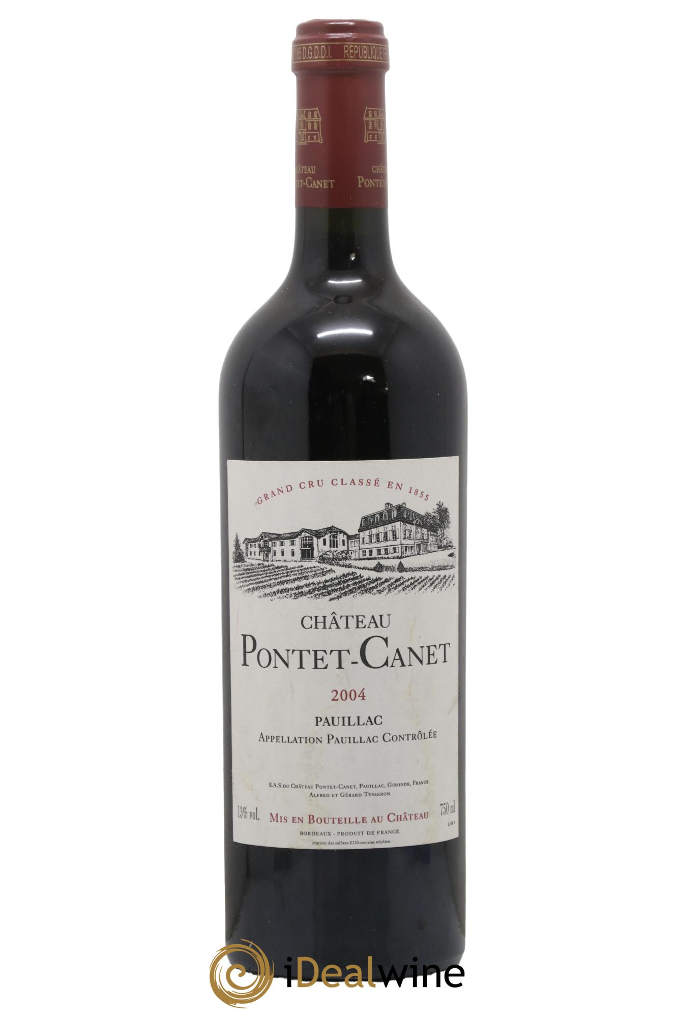 Château Pontet Canet 5ème Grand Cru Classé 2004 - Lot de 1 bouteille - 0