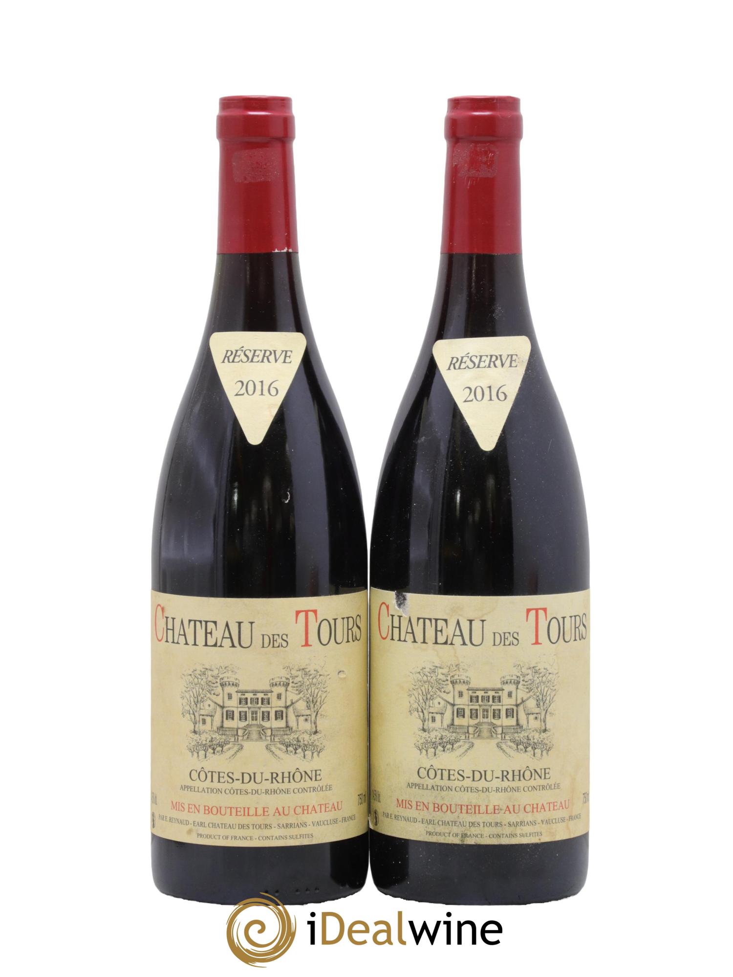 Côtes-du-Rhône Château des Tours Emmanuel Reynaud 2016 - Lot de 2 bouteilles - 0