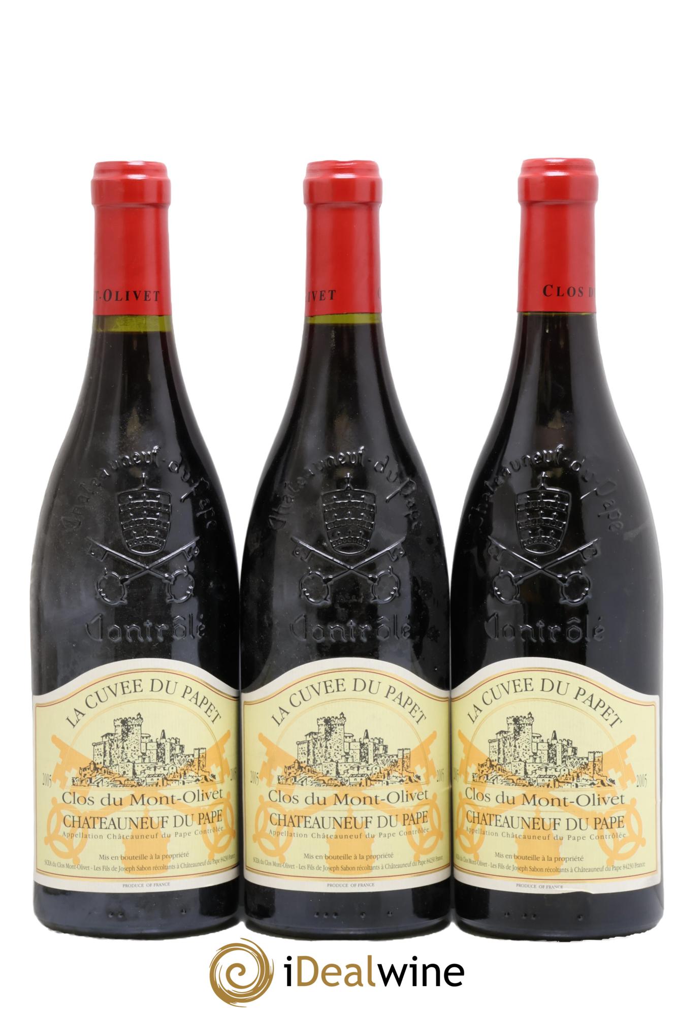 Châteauneuf-du-Pape Cuvée du Papet Clos du Mont-Olivet 2005 - Lotto di 3 bottiglie - 0