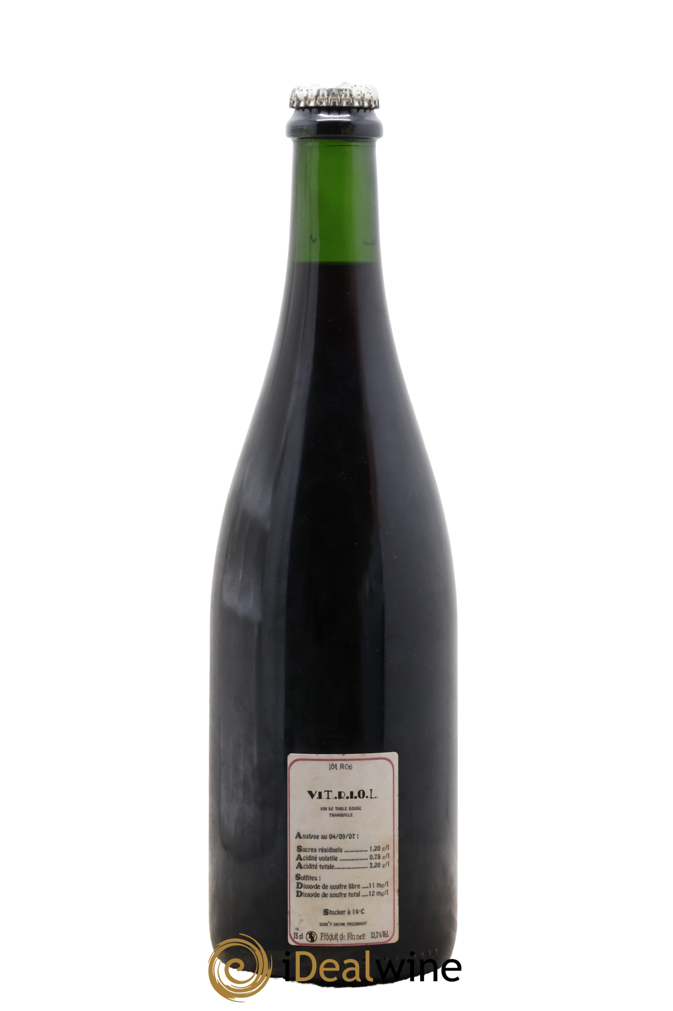 Vin de France Vitriol Pierre Beauger 2006 - Lot de 1 bouteille - 1