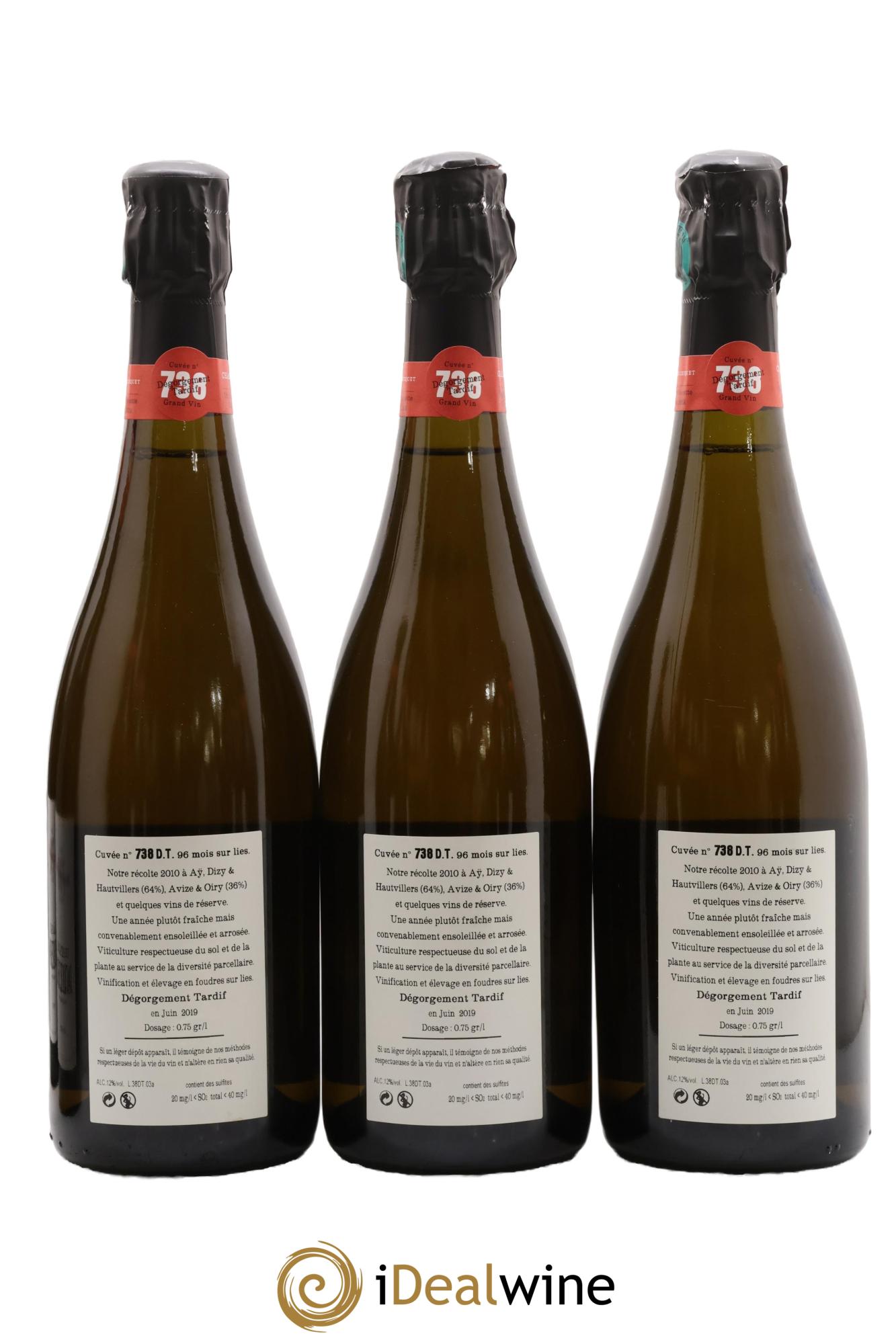 Cuvée 738 Dégorgement Tardif Extra-Brut Jacquesson - Posten von 3 Flaschen - 1