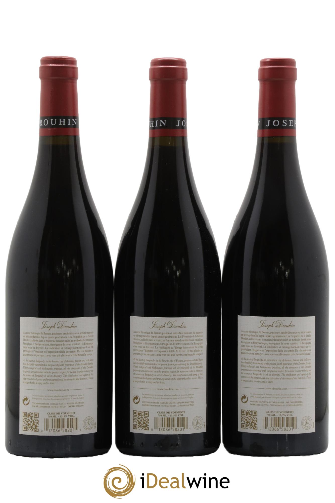 Clos de Vougeot Grand Cru Joseph Drouhin  2014 - Lot of 6 bottles - 4