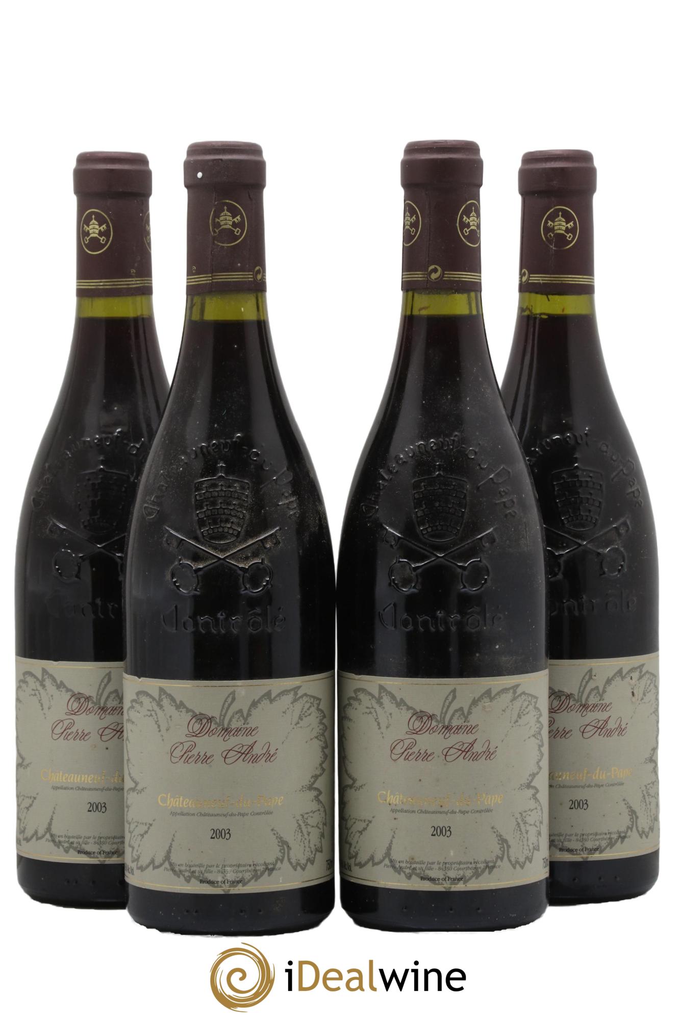 Châteauneuf-du-Pape Pierre André (Domaine) 2003 - Lot de 4 bouteilles - 0