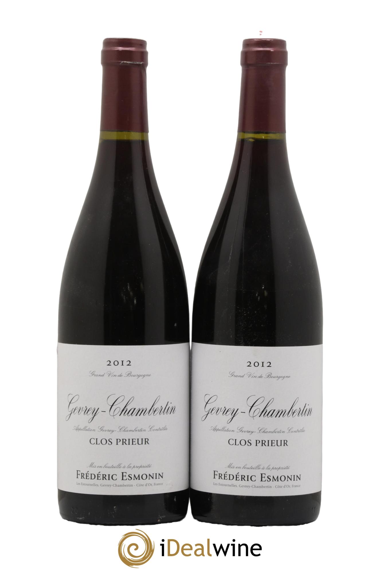 Gevrey-Chambertin Clos Prieur Frederic Esmonin 2012 - Posten von 2 Flaschen - 0