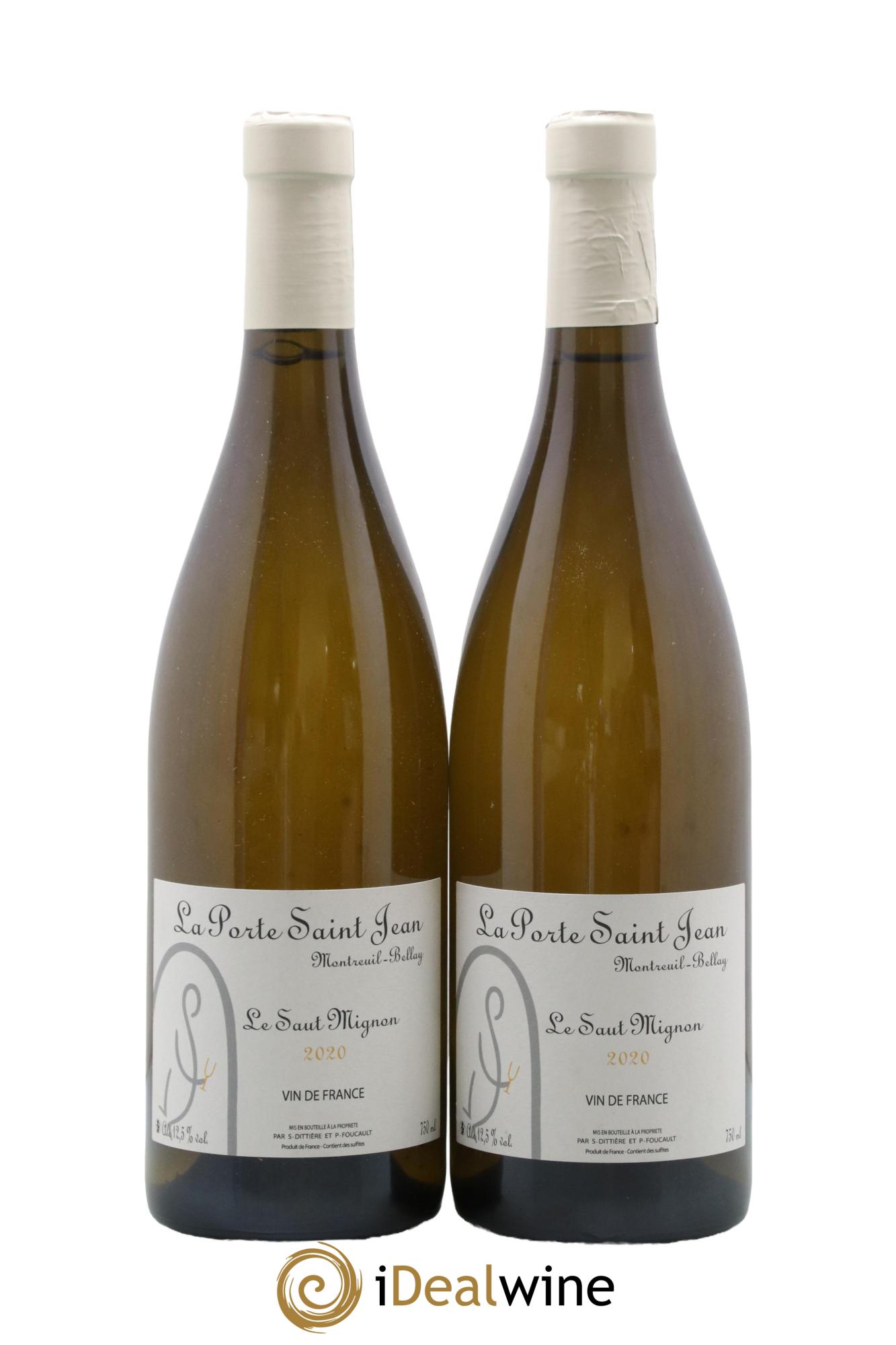 Vin de France Le Saut Mignon La Porte Saint Jean 2020 - Lot de 2 bouteilles - 0