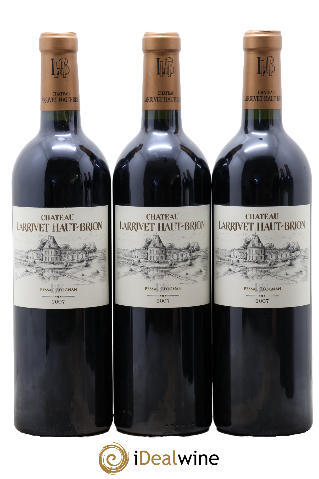 Château Larrivet Haut-Brion 2007 - Lot de 3 bouteilles - 0