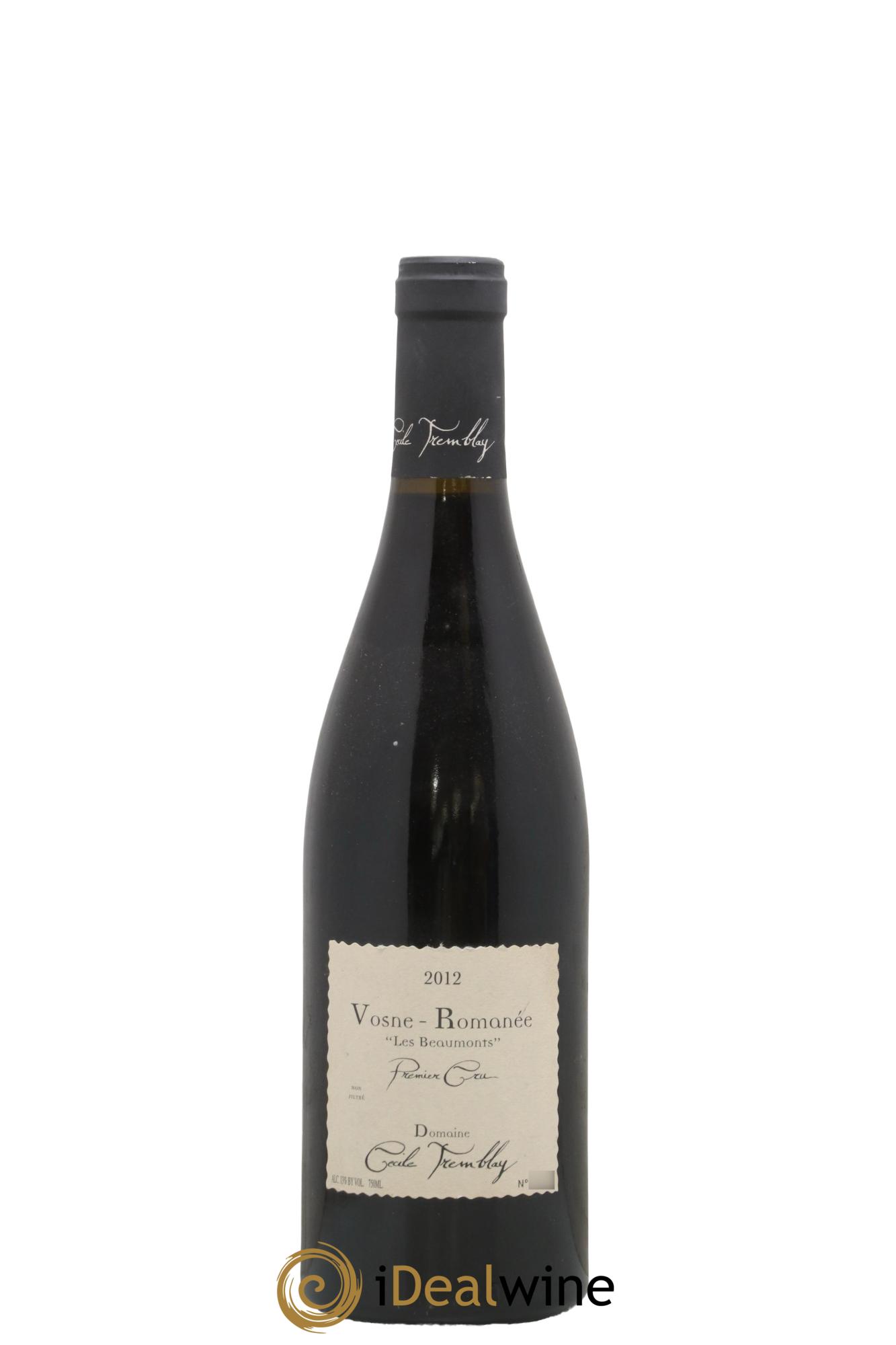 Vosne-Romanée 1er Cru Les Beaumonts (ou Beaux Monts) Cécile Tremblay 2012 - Lot de 1 bouteille - 0