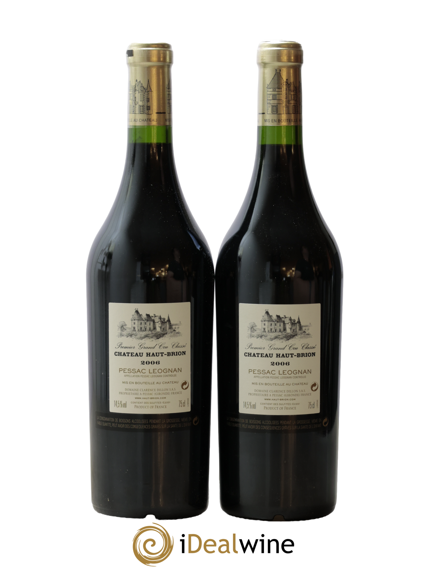 Château Haut Brion 1er Grand Cru Classé 2006 - Lot de 2 bouteilles - 1