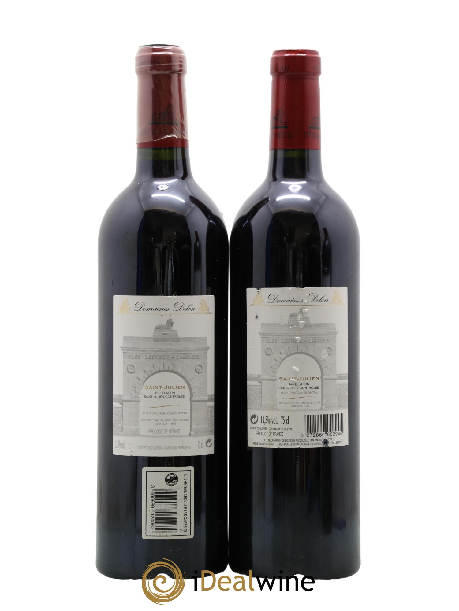 Château Léoville Las Cases 2ème Grand Cru Classé 2008 - Lot de 2 bouteilles - 1