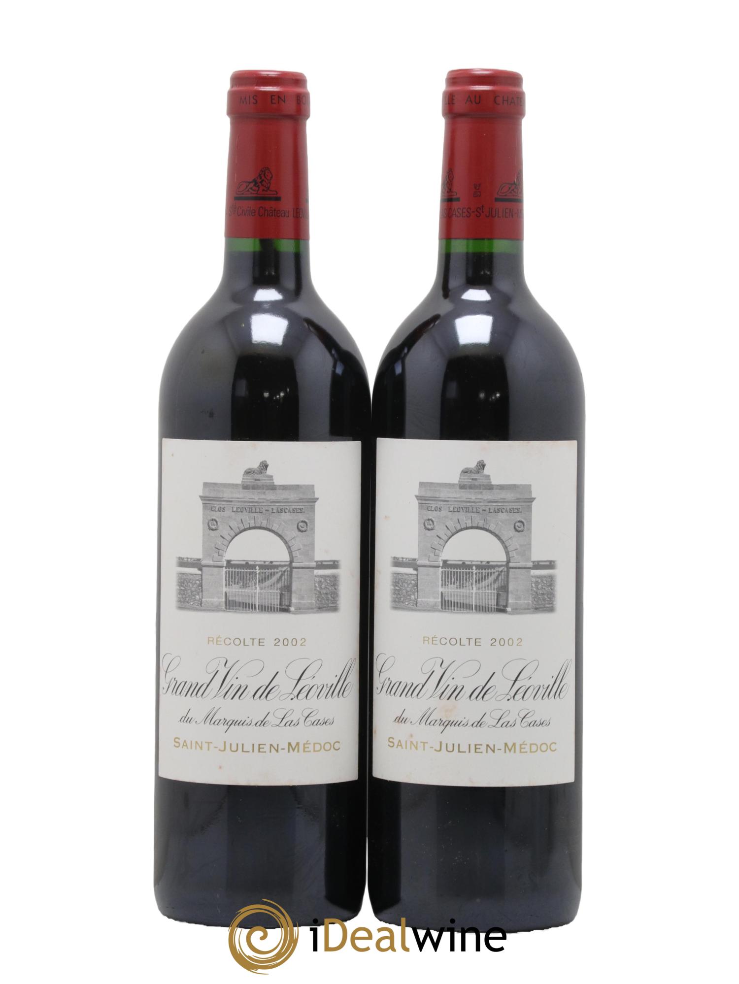Château Léoville Las Cases 2ème Grand Cru Classé 2002 - Lot de 2 bouteilles - 0