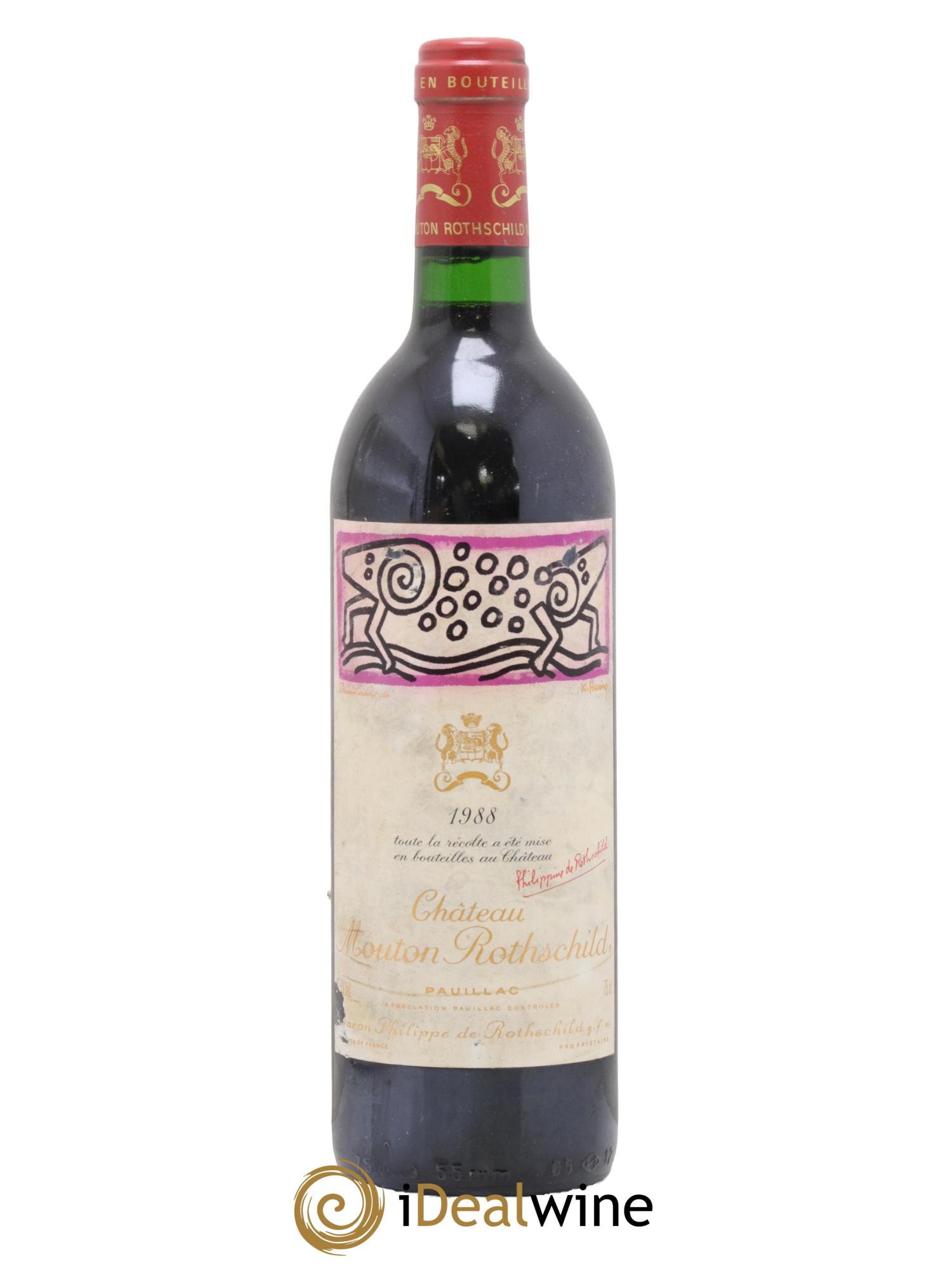 Château Mouton Rothschild 1er Grand Cru Classé 1988 - Lot de 1 bouteille - 0