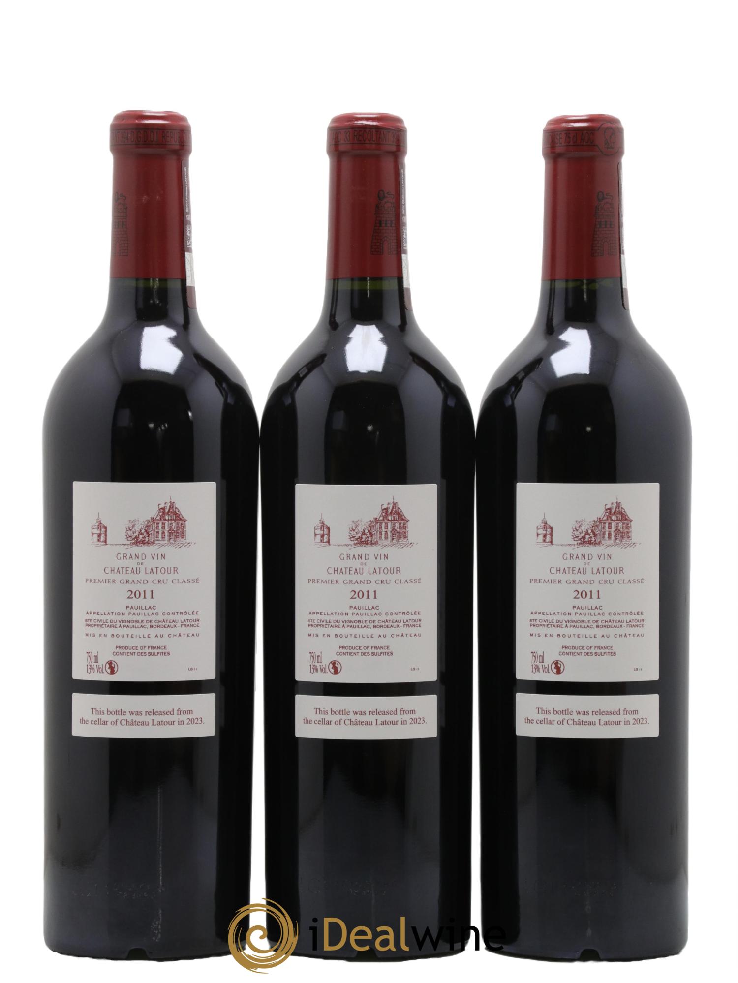 Château Latour 1er Grand Cru Classé 2011 - Lot de 3 bouteilles - 1