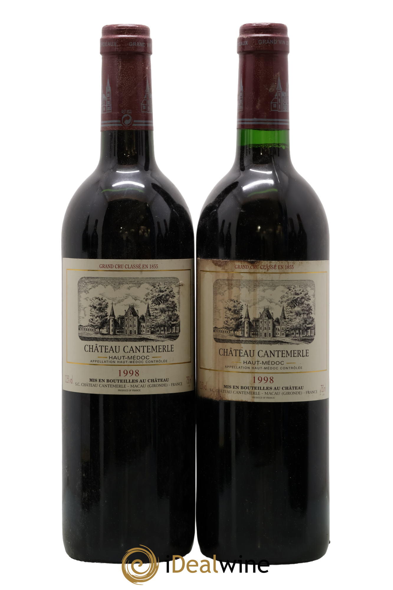 Château Cantemerle 5ème Grand Cru Classé 1998 - Lot of 2 bottles - 0