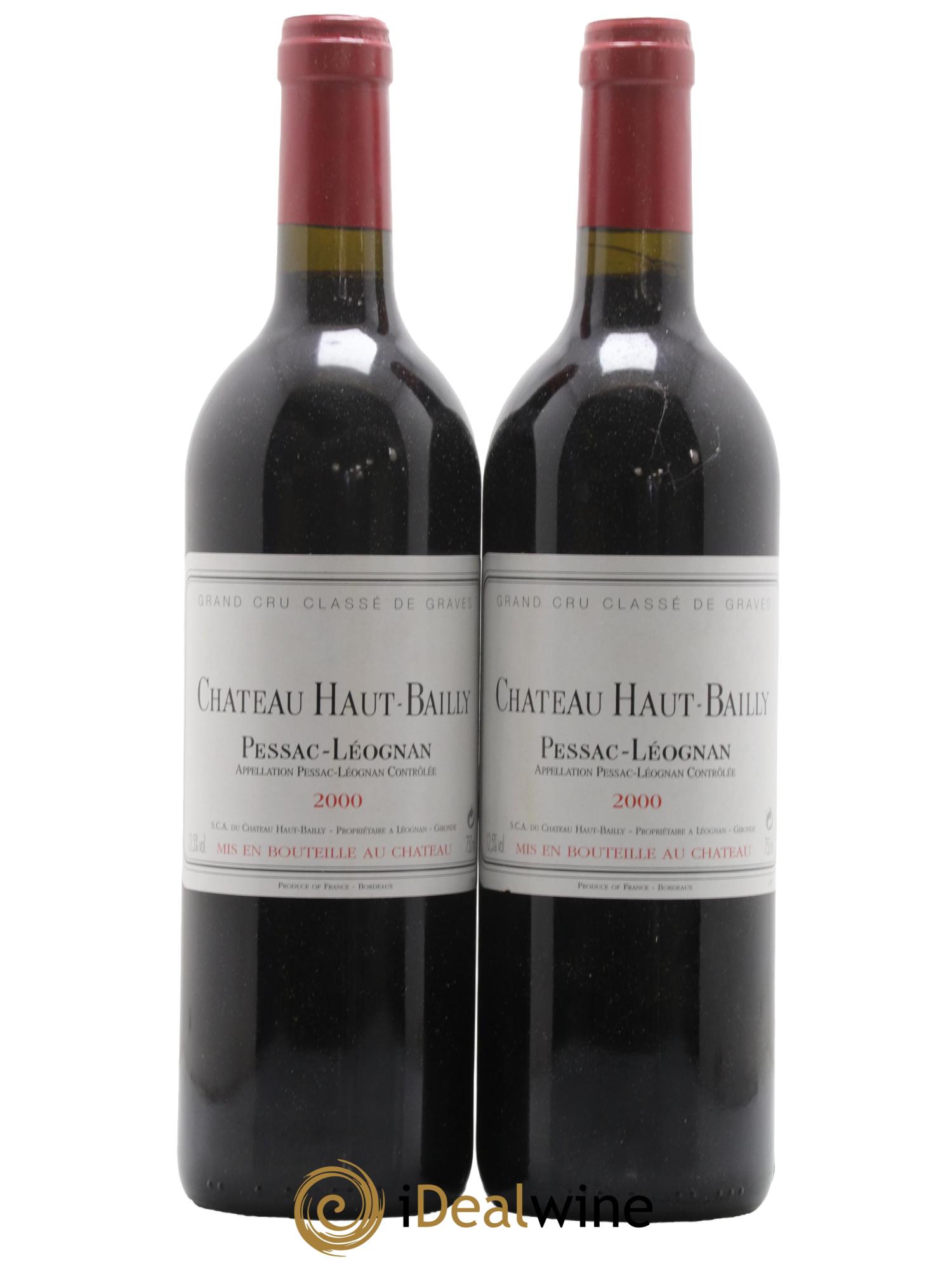Château Haut-Bailly Cru Classé de Graves 2000 - Lot de 2 bouteilles - 0