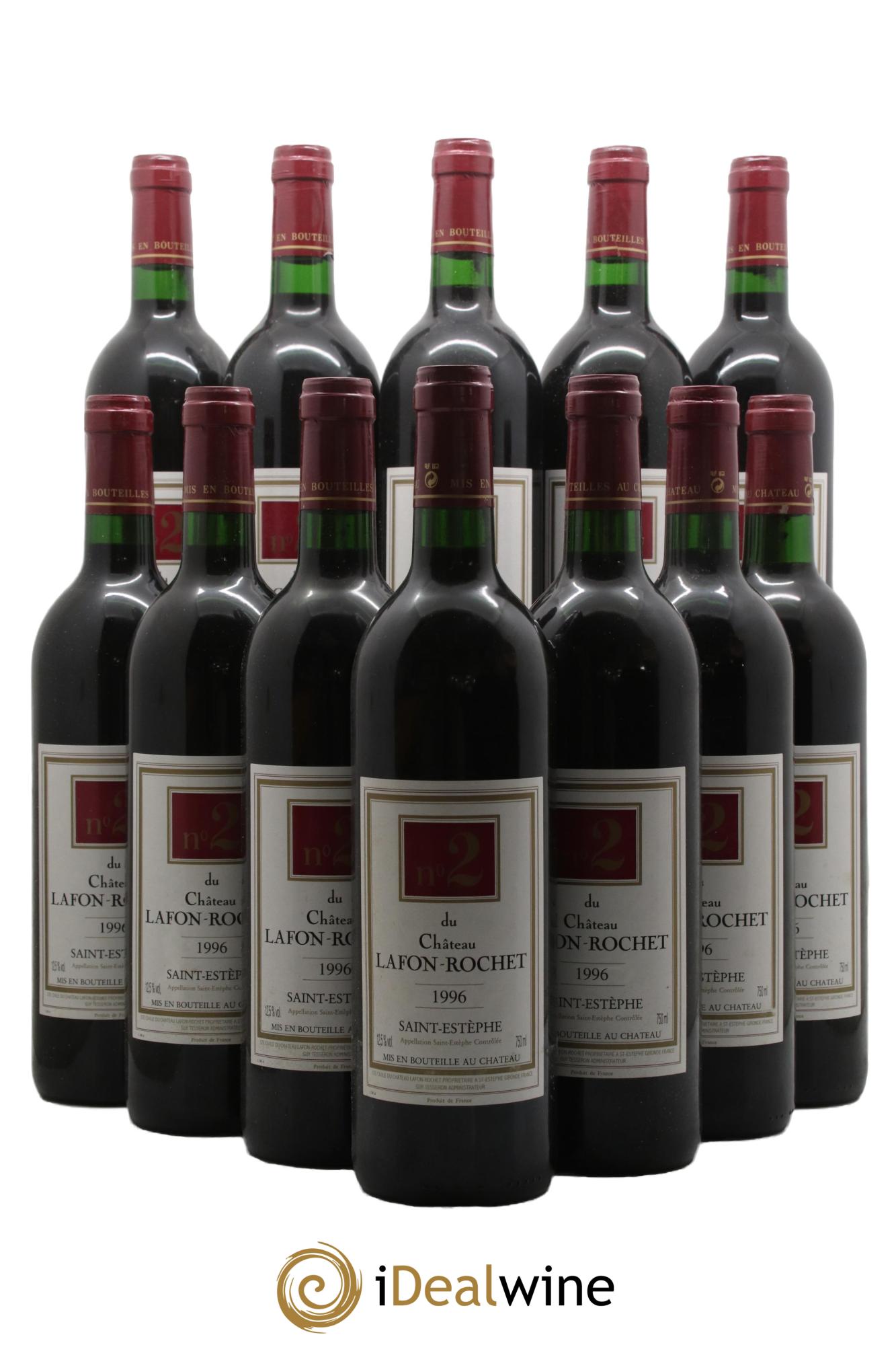 Saint-Estèphe N°2 de Lafon Rochet 1996 - Lot de 12 bouteilles - 0