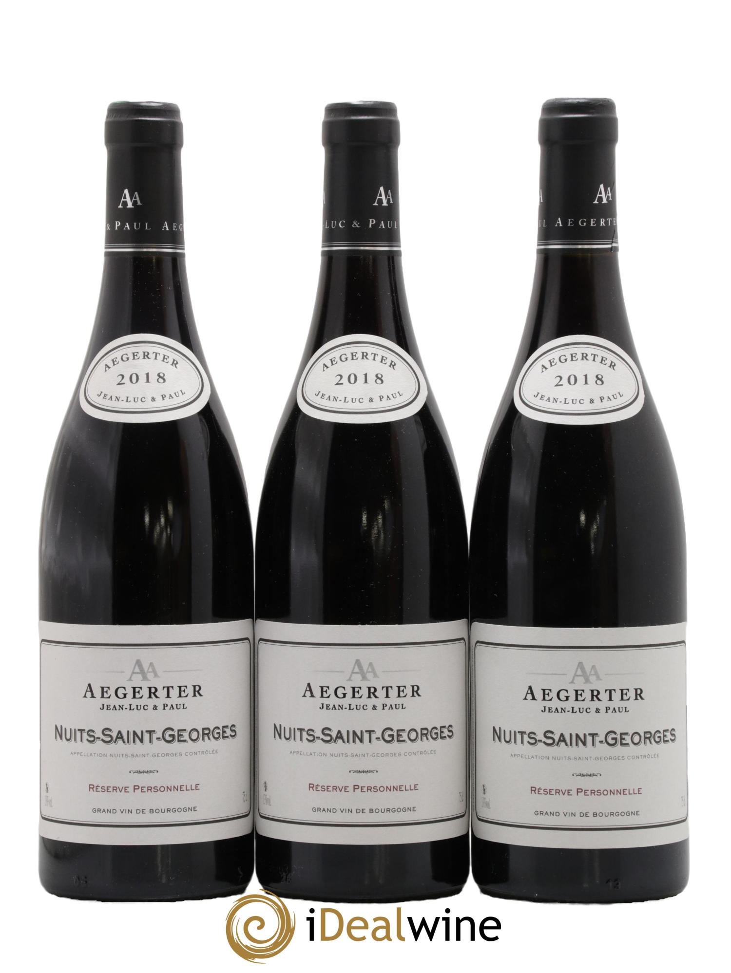 Nuits-Saint-Georges Réserve Personnelle Aegerter 2018 - Lot de 3 bouteilles - 0