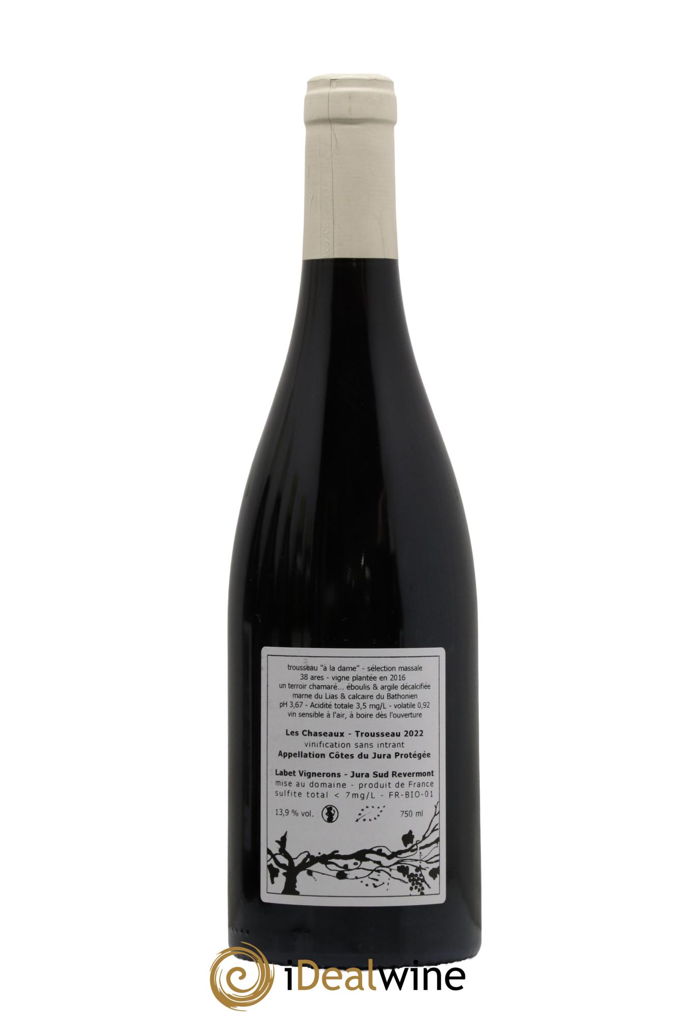 Côtes du Jura Trousseau Les Chaseaux Romain - Julien - Charline Labet 2022 - Lot de 1 bouteille - 1