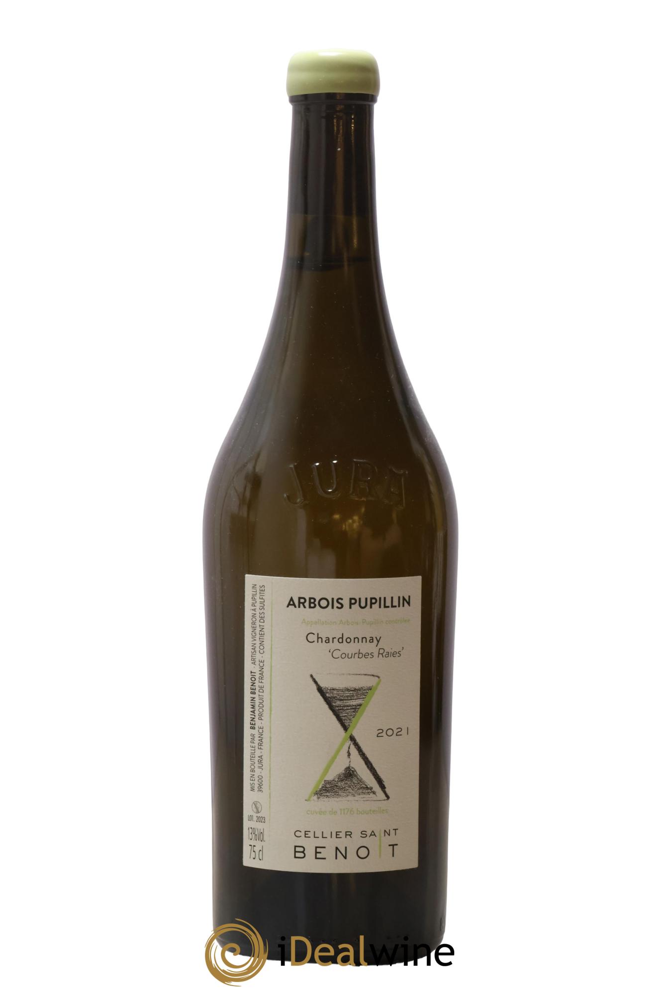 Arbois Pupillin Chardonnay Courbes Raies Cellier Saint Benoît 2021 - Posten von 1 Flasche - 0