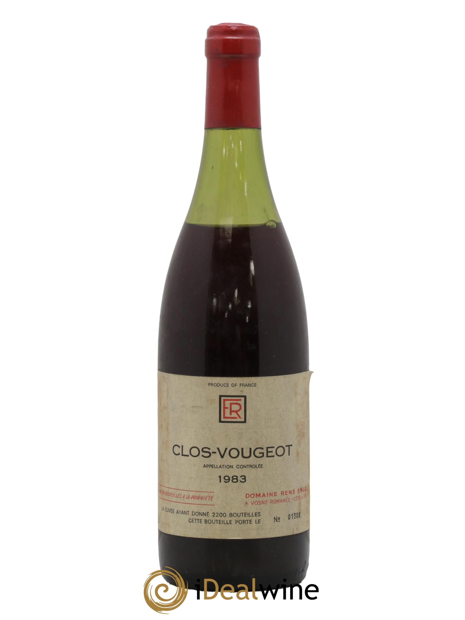 Clos de Vougeot Grand Cru Domaine René Engel - Domaine Eugénie 1983 - Lot de 1 bouteille - 0