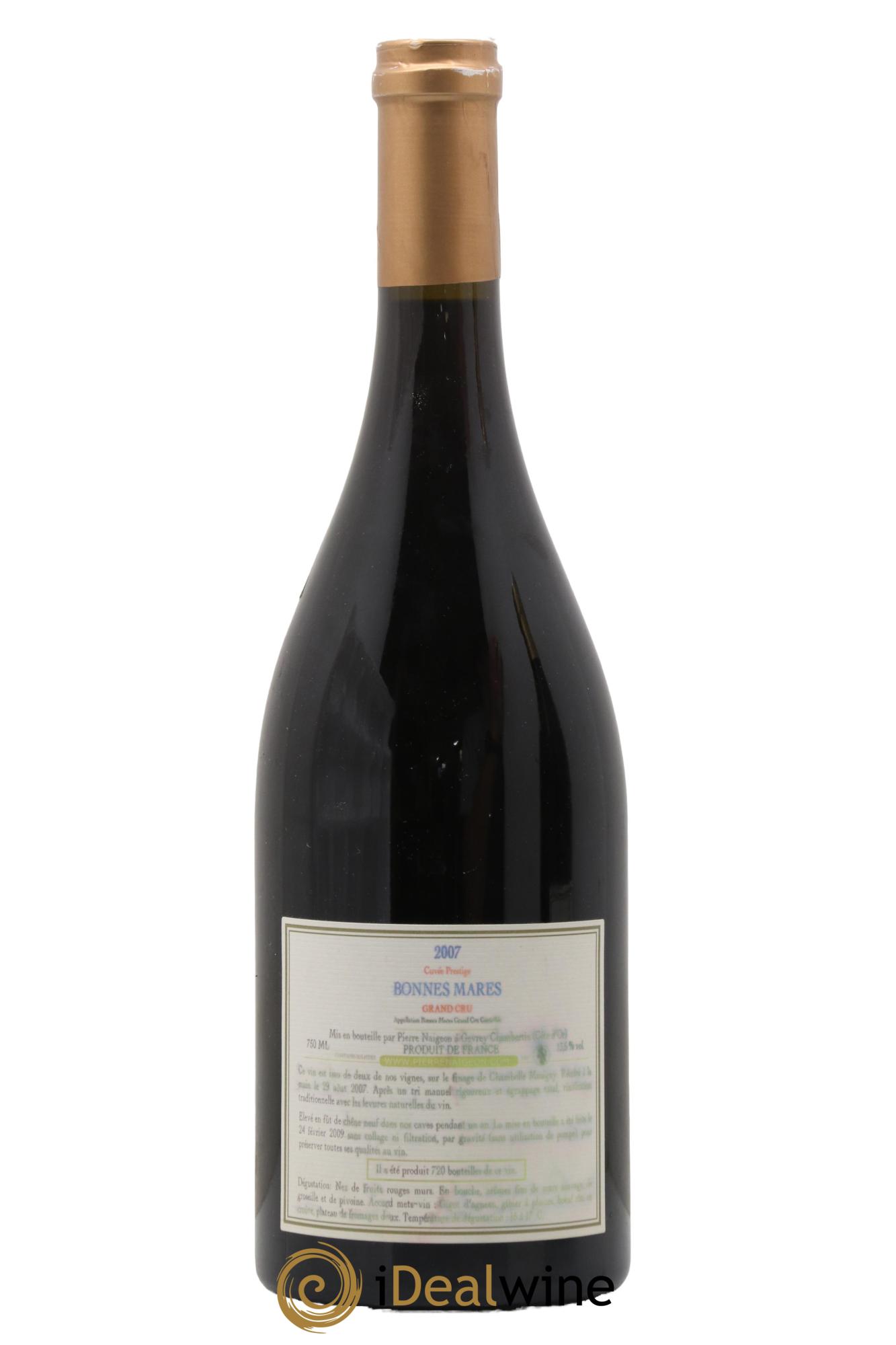 Bonnes-Mares Grand Cru Cuvée Prestige Pierre Naigeon (Domaine)  2007 - Lot de 1 bouteille - 1