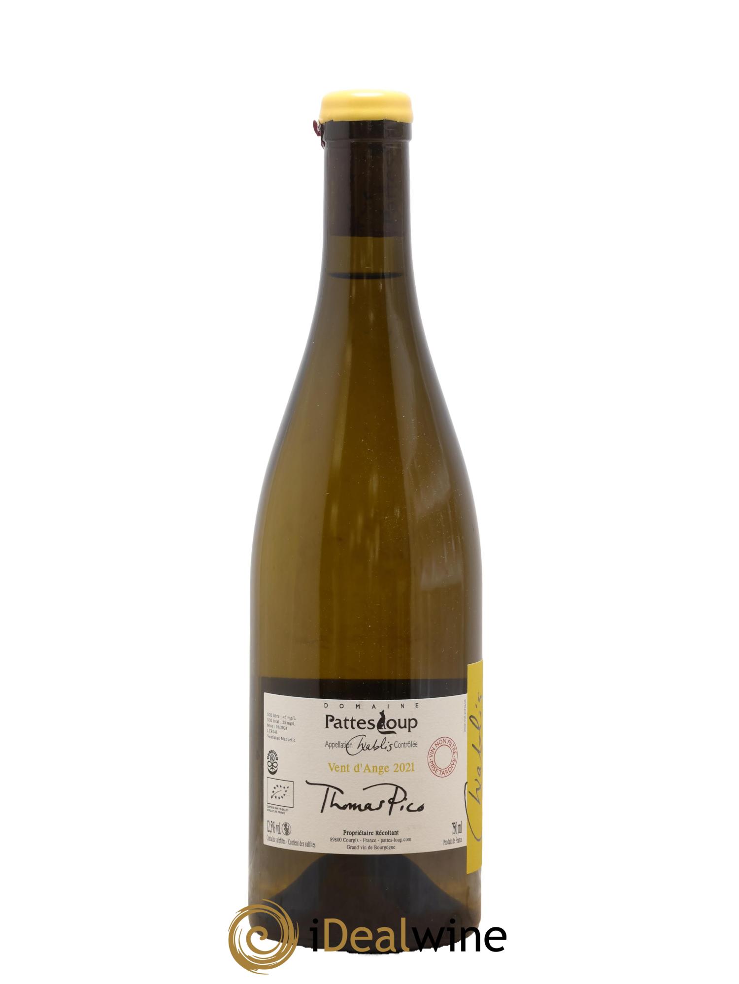 Chablis Vent d'Ange Pattes Loup (Domaine) 2021 - Lot de 1 bouteille - 1
