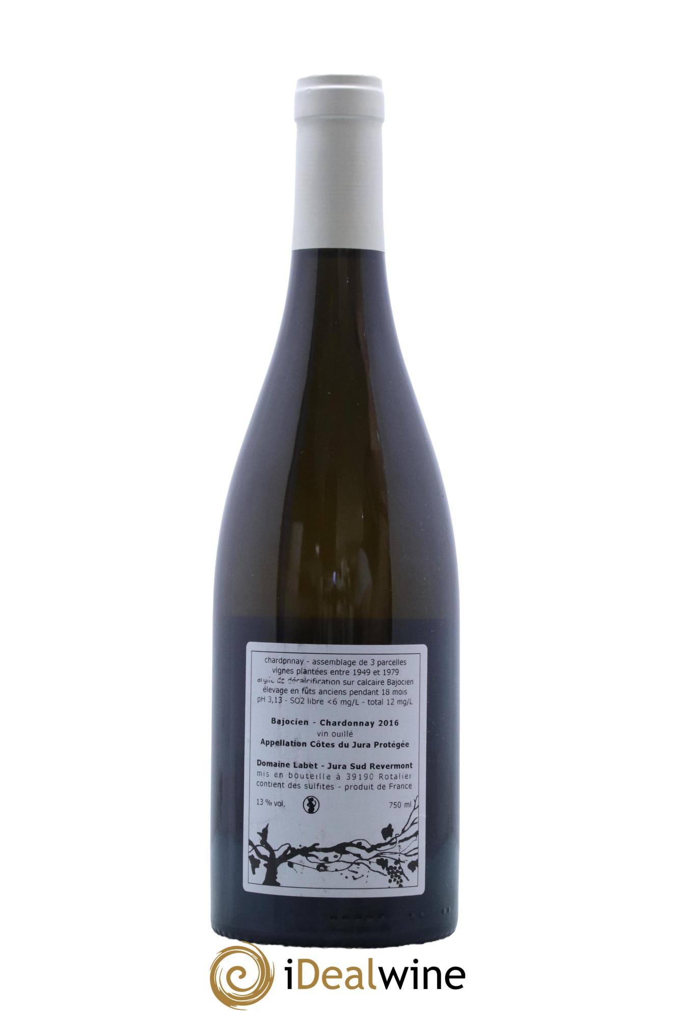 Côtes du Jura Chardonnay Bajocien Romain - Julien - Charline Labet 2016 - Lot de 1 bouteille - 1